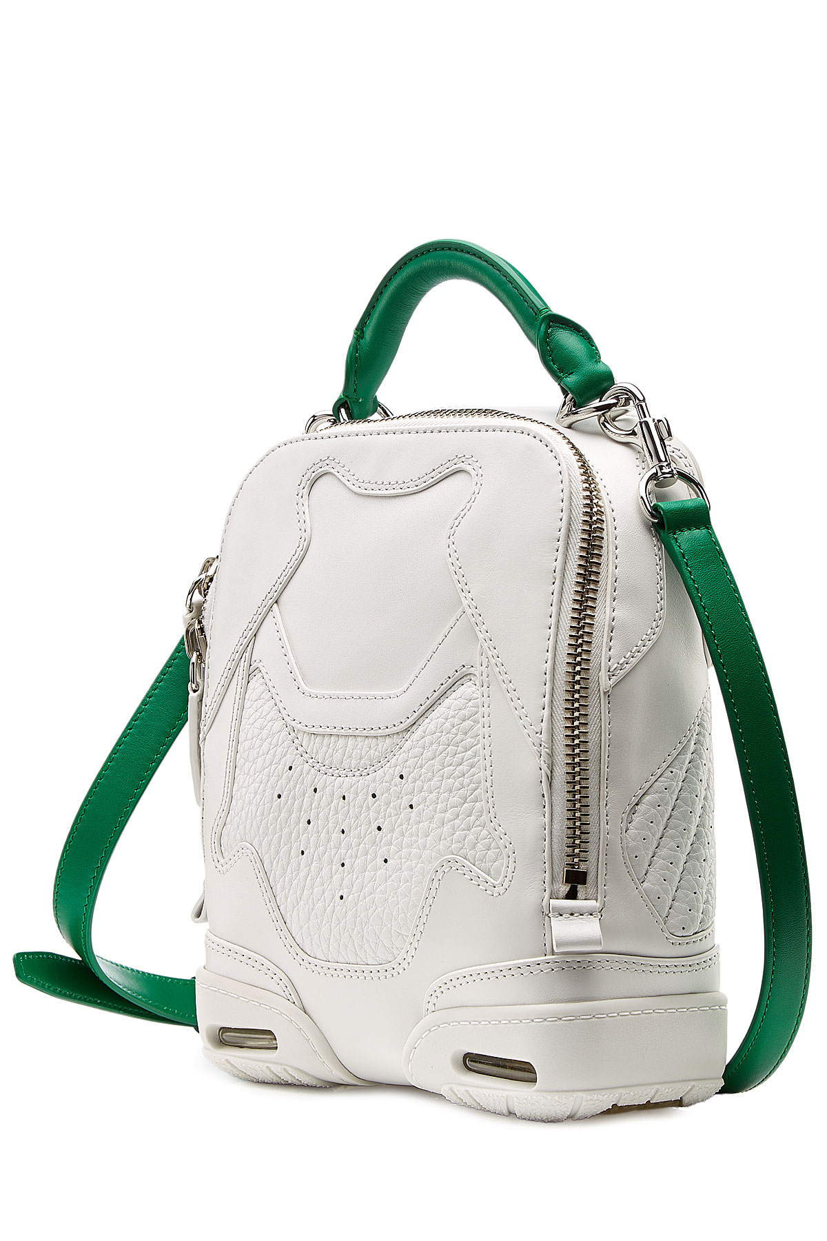 Alexander wang Small Sneakers Leather Shoulder Bag in White | Lyst