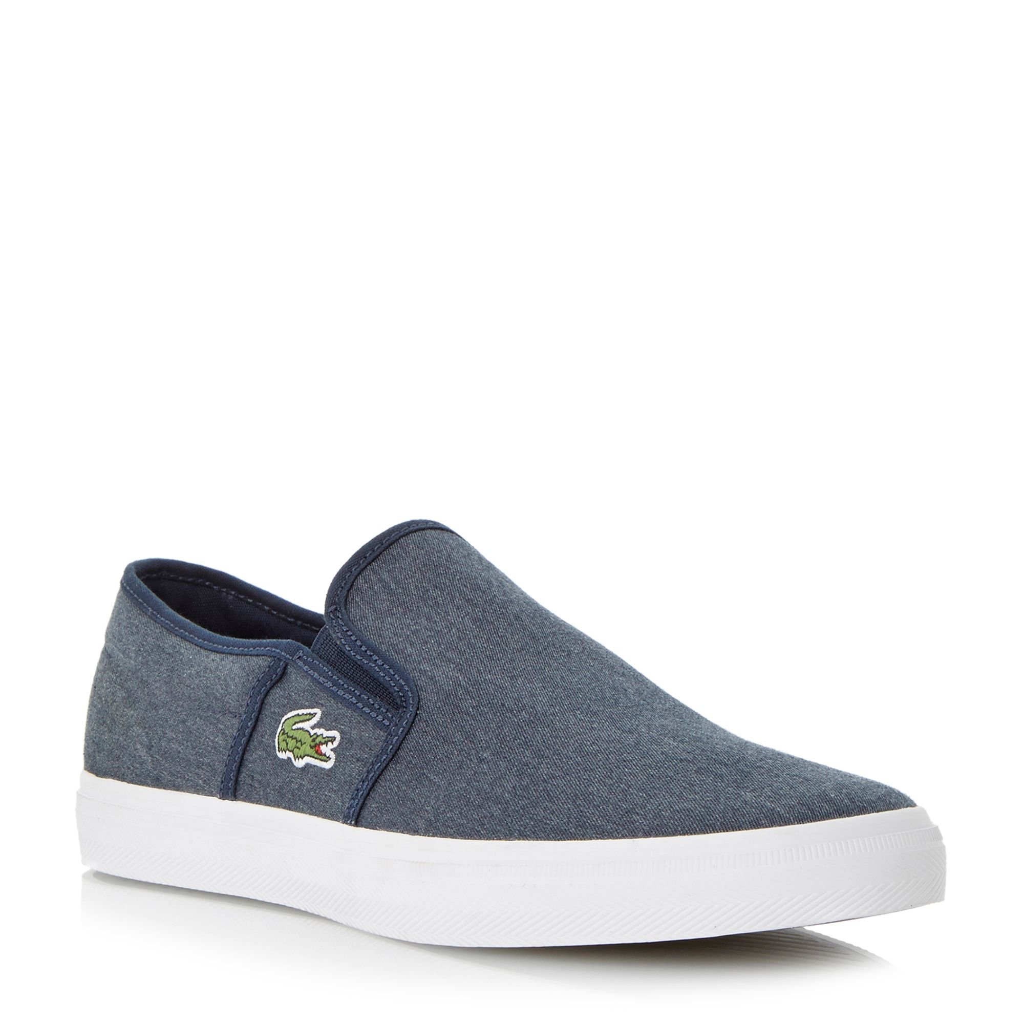 Lacoste Gazon Slip On Casual Trainers in Blue for Men | Lyst