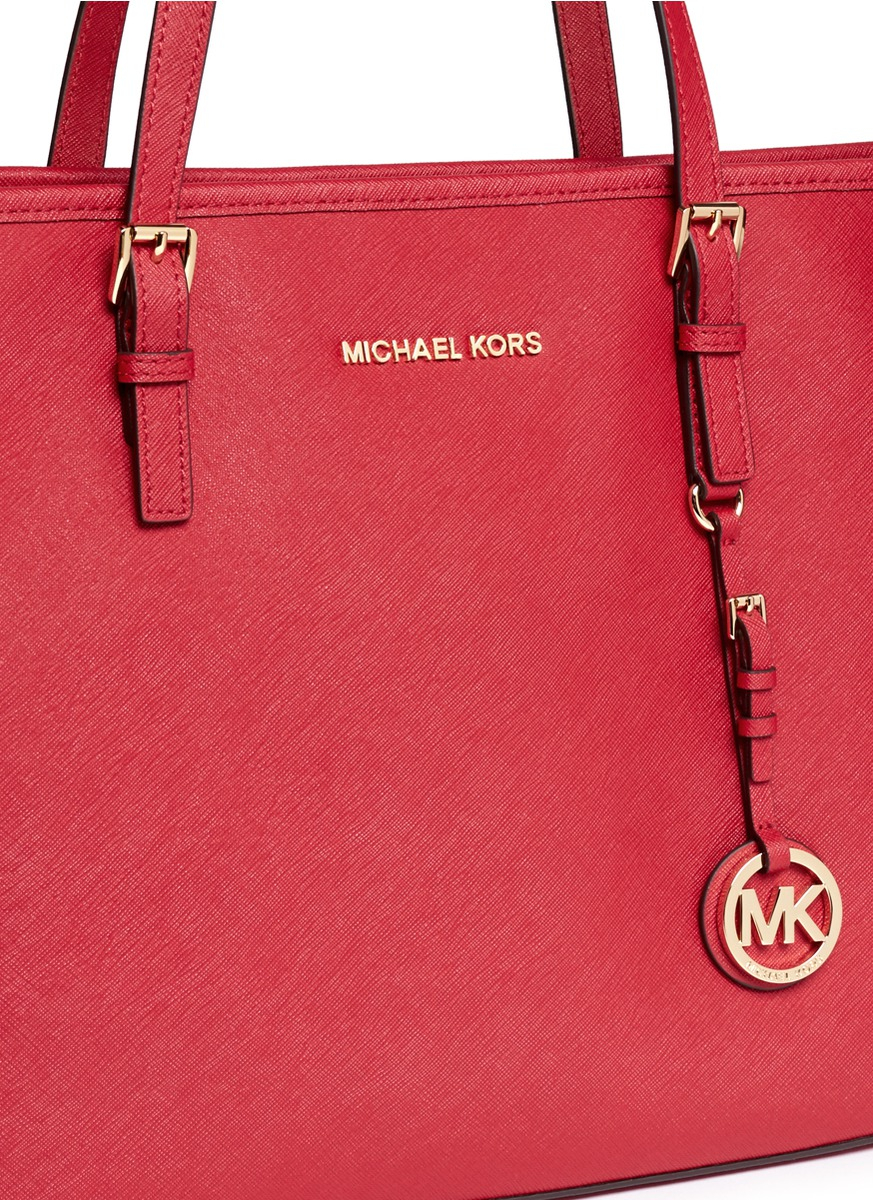 MICHAEL Michael Kors Jet Set Large Saffiano Leather Crossbody Bag Red