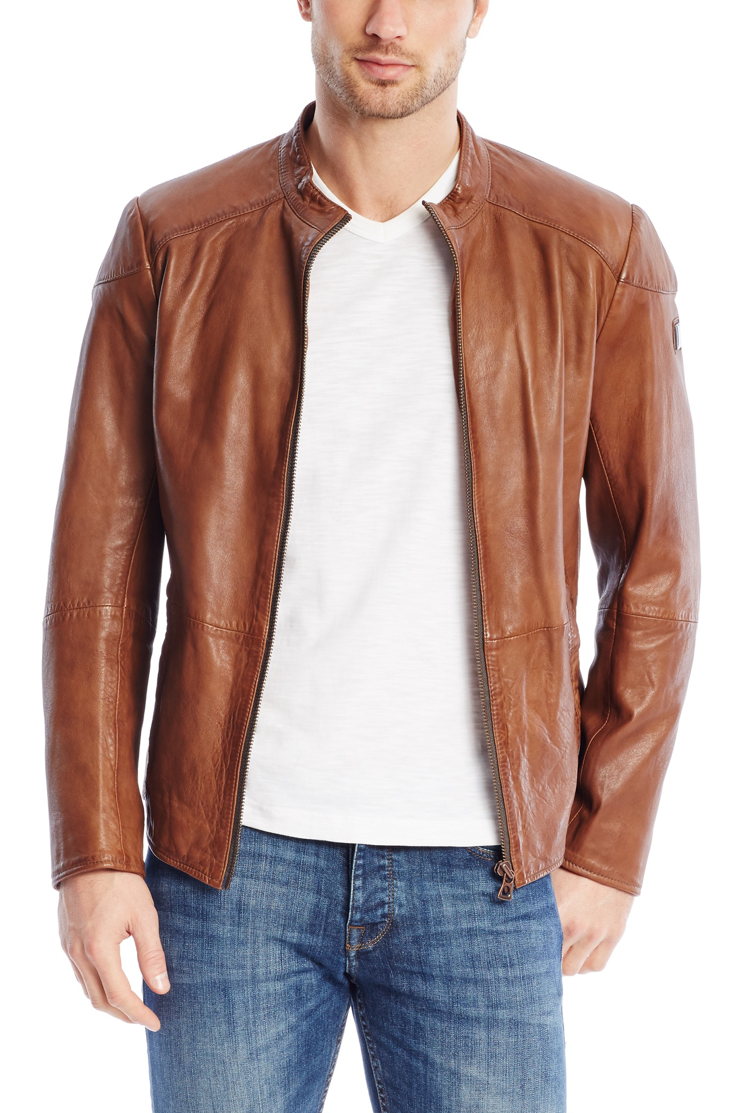 Hugo Boss Tan Leather Jacket Deals, 60% OFF | www.colegiogamarra.com