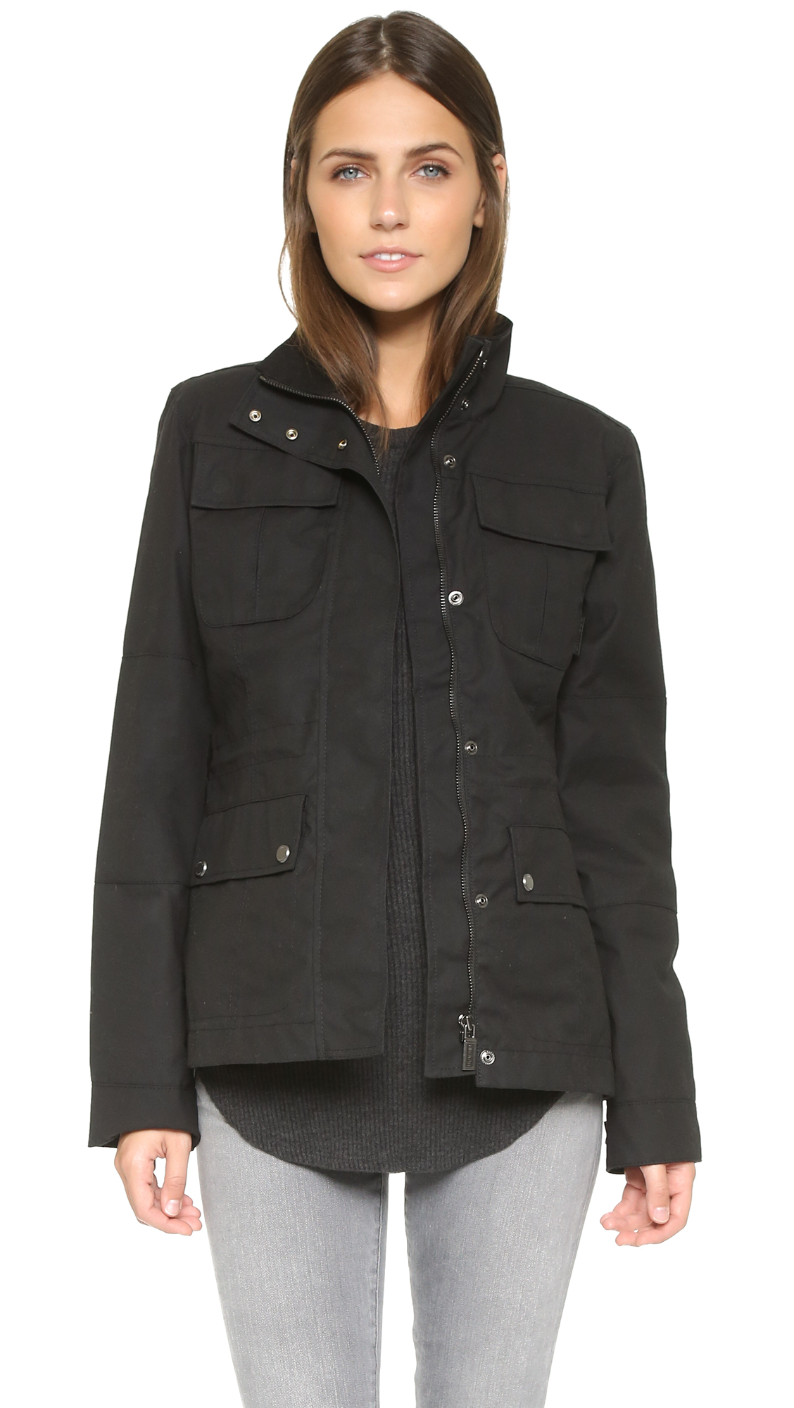 Womens grey utility jacket cheap