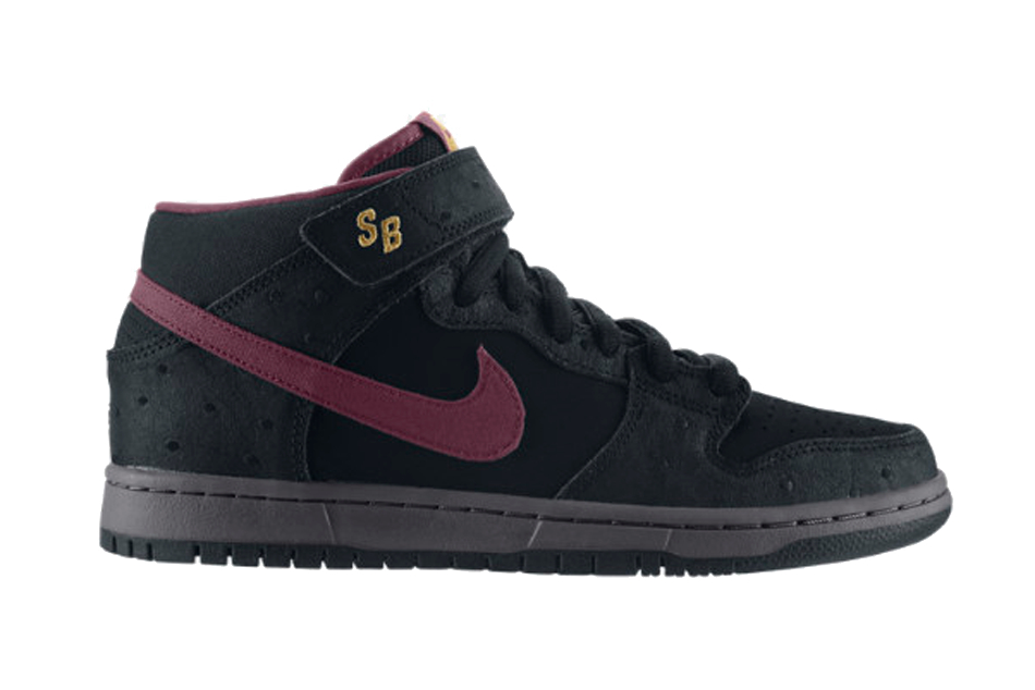 Lyst - Nike Sb Dunk Mid Pro Black/cherrywood in Black for Men