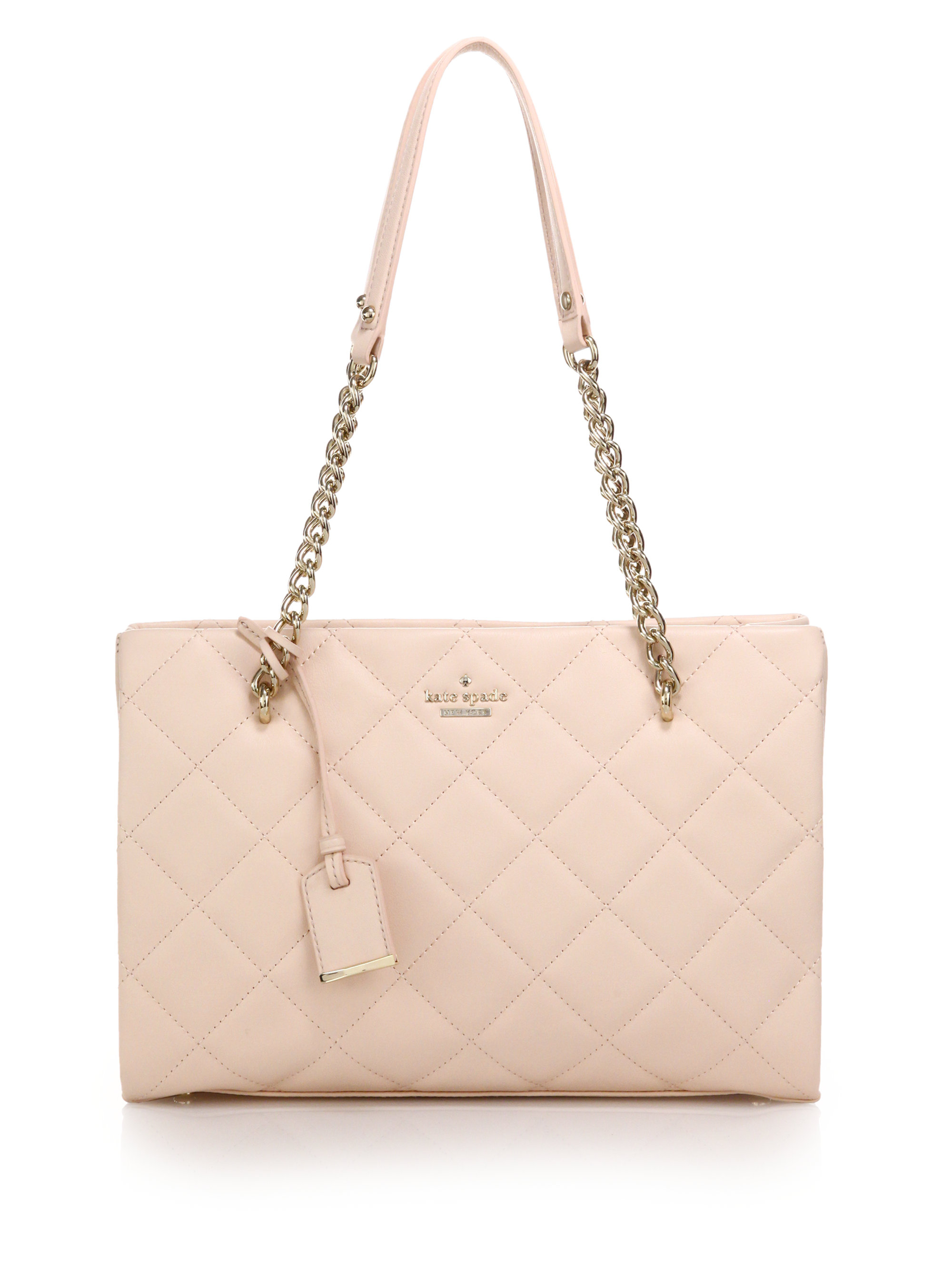Kate Spade Emerson Place Quilted Leather Tote in Pink