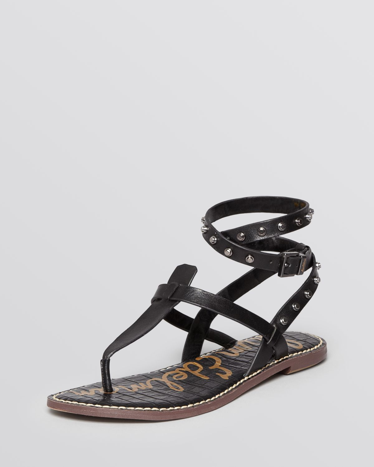 sam edelman black studded sandals