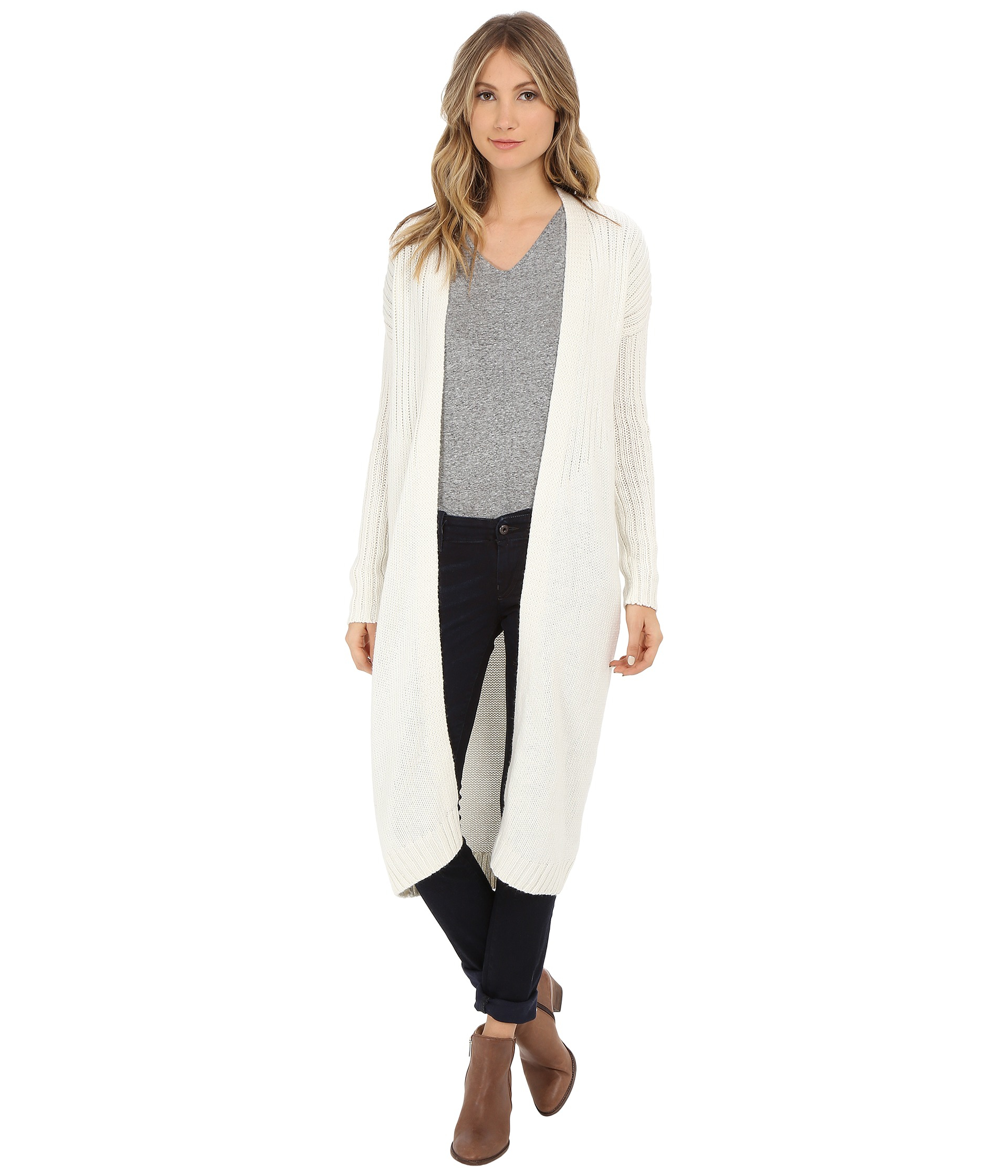 Bench Standtall Long Cardigan In Natural Lyst
