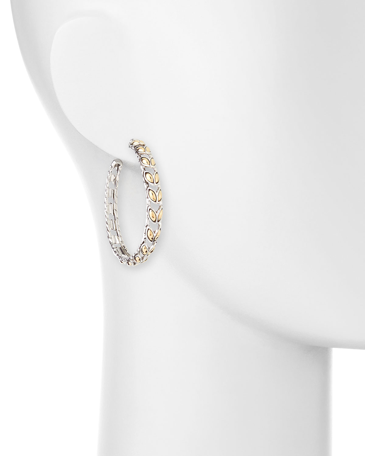 Lyst John Hardy Padi Gold Silver Hoop Earrings In Metallic Gallery
