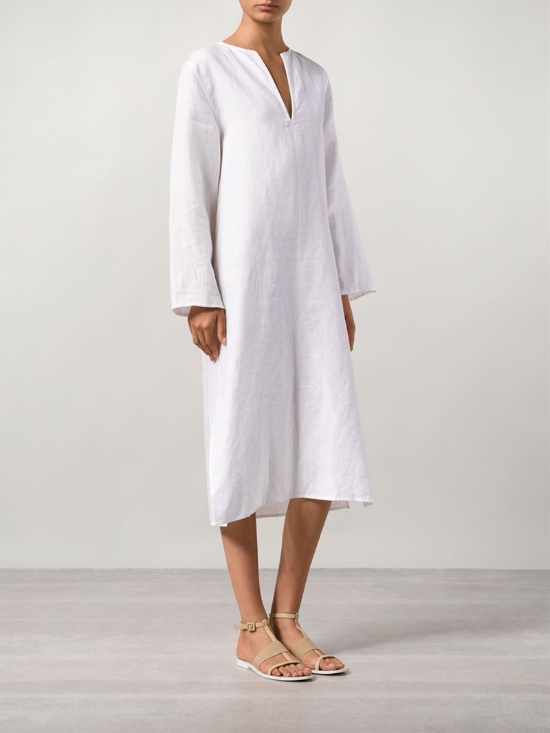 Denis Colomb Long Tunic Dress in White