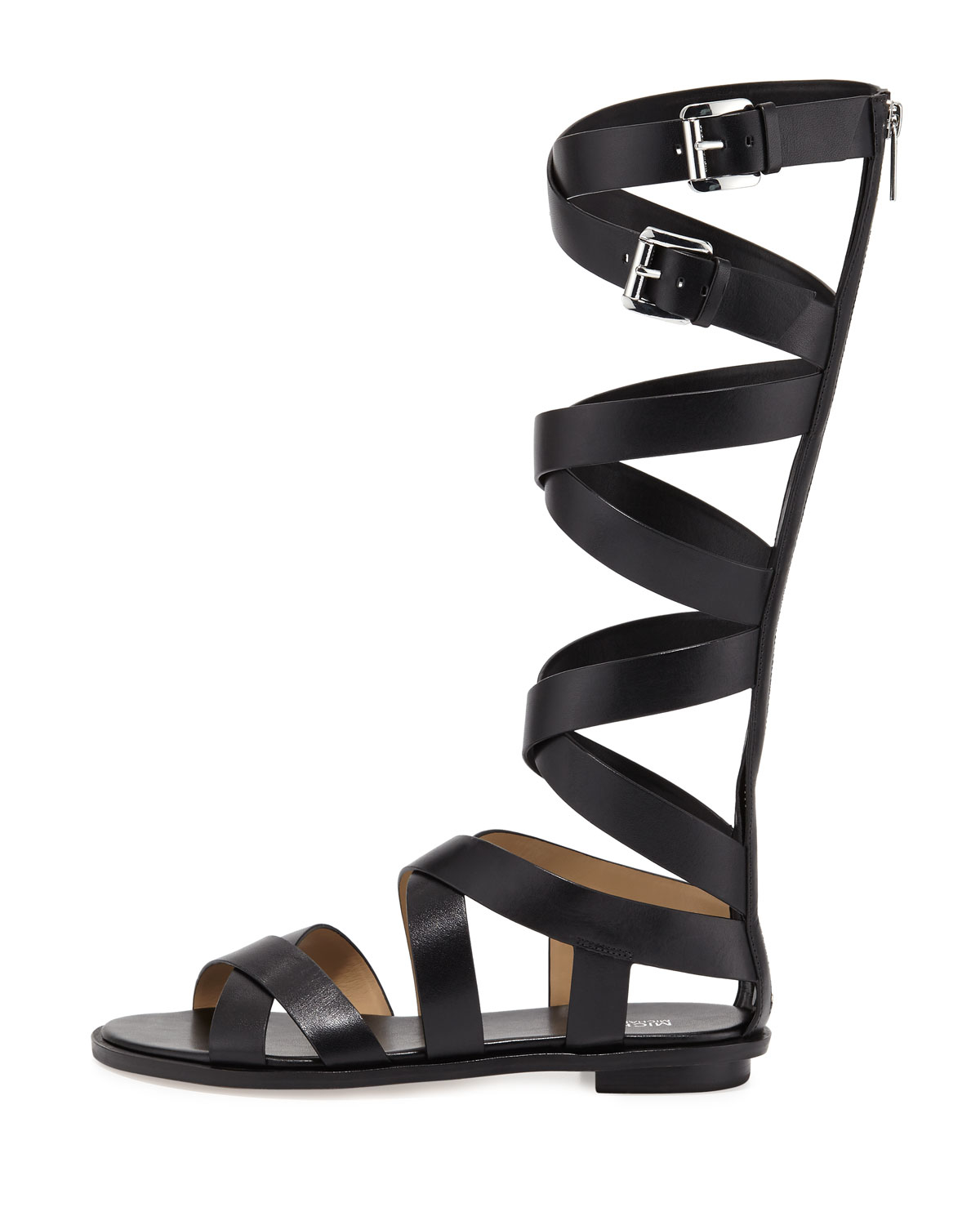 MICHAEL Michael Kors Darby Leather Gladiator Sandals in Black - Lyst