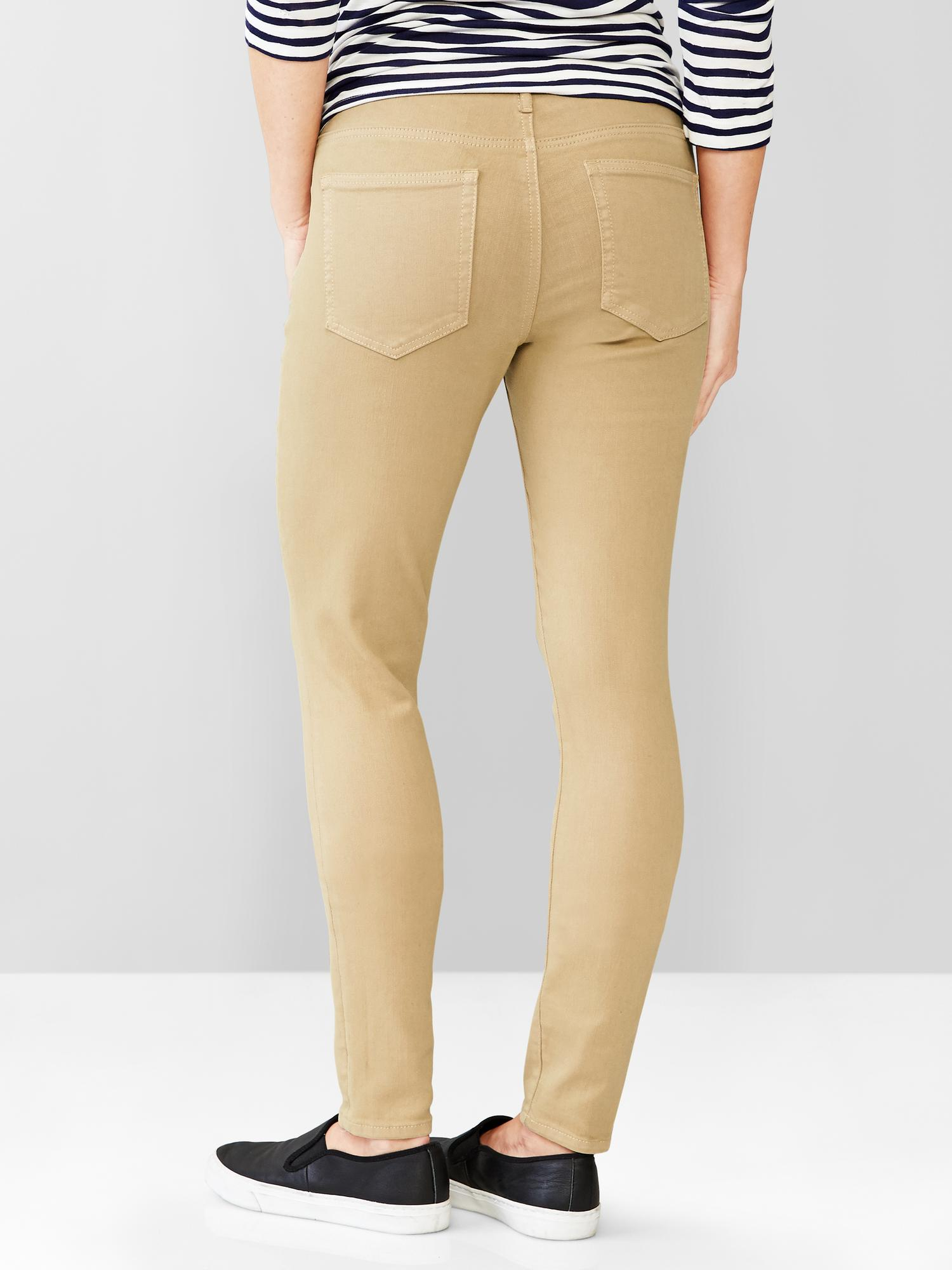 Gap Full Panel Resolution True Skinny Jeans In Khaki Cargo Khaki