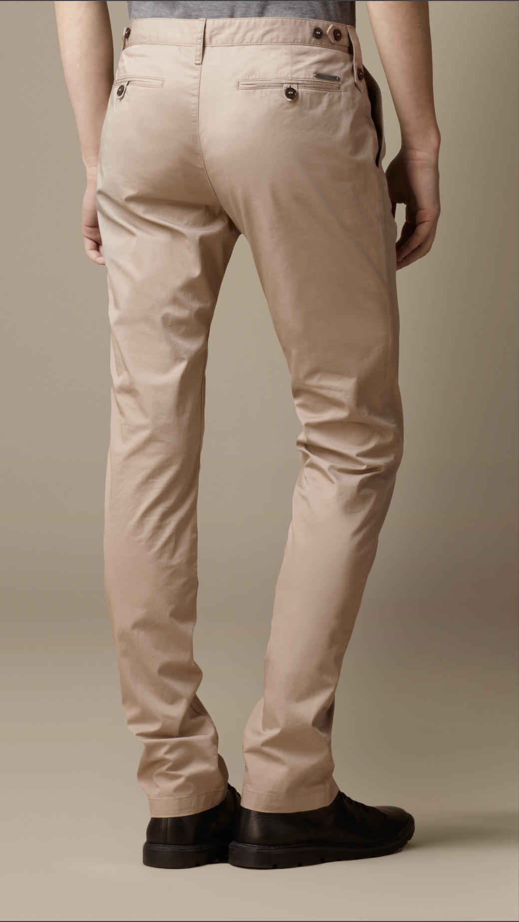 Måne Sprede Arkæologiske Burberry Slim Fit Cotton Chinos in Taupe (Natural) for Men - Lyst