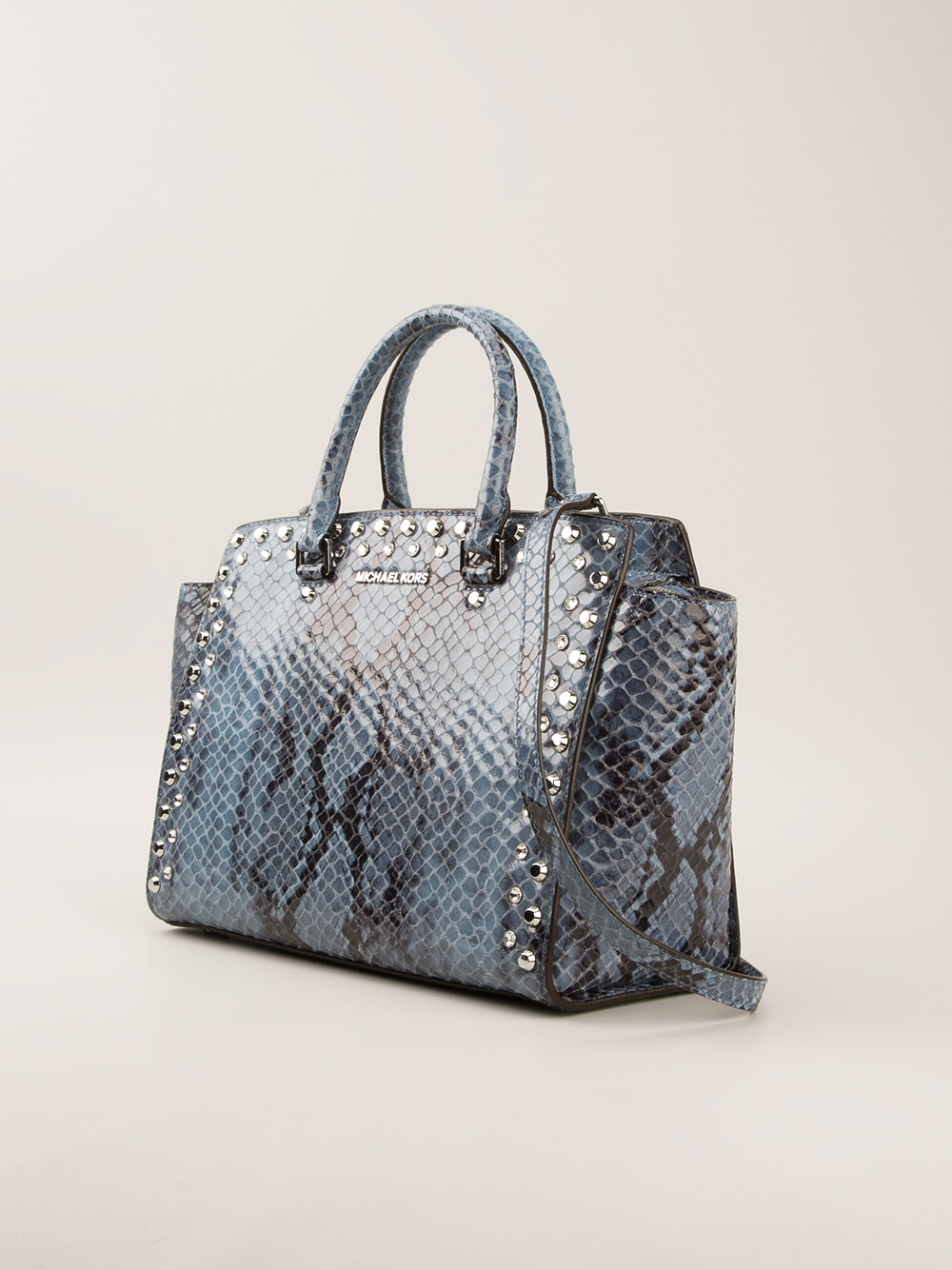 Michael Kors - Red & Black Snakeskin Print Handbag – Current Boutique