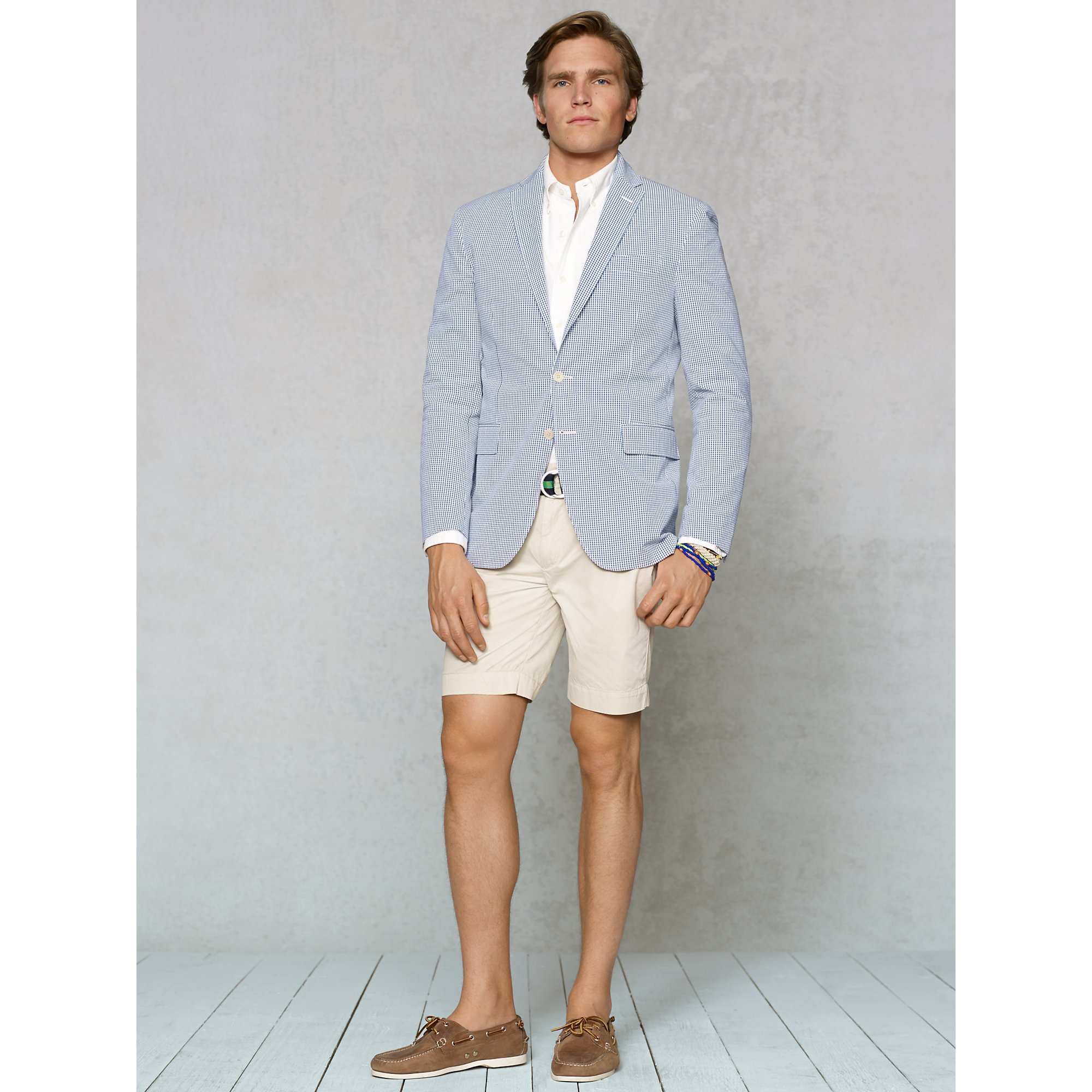 sport coat and shorts