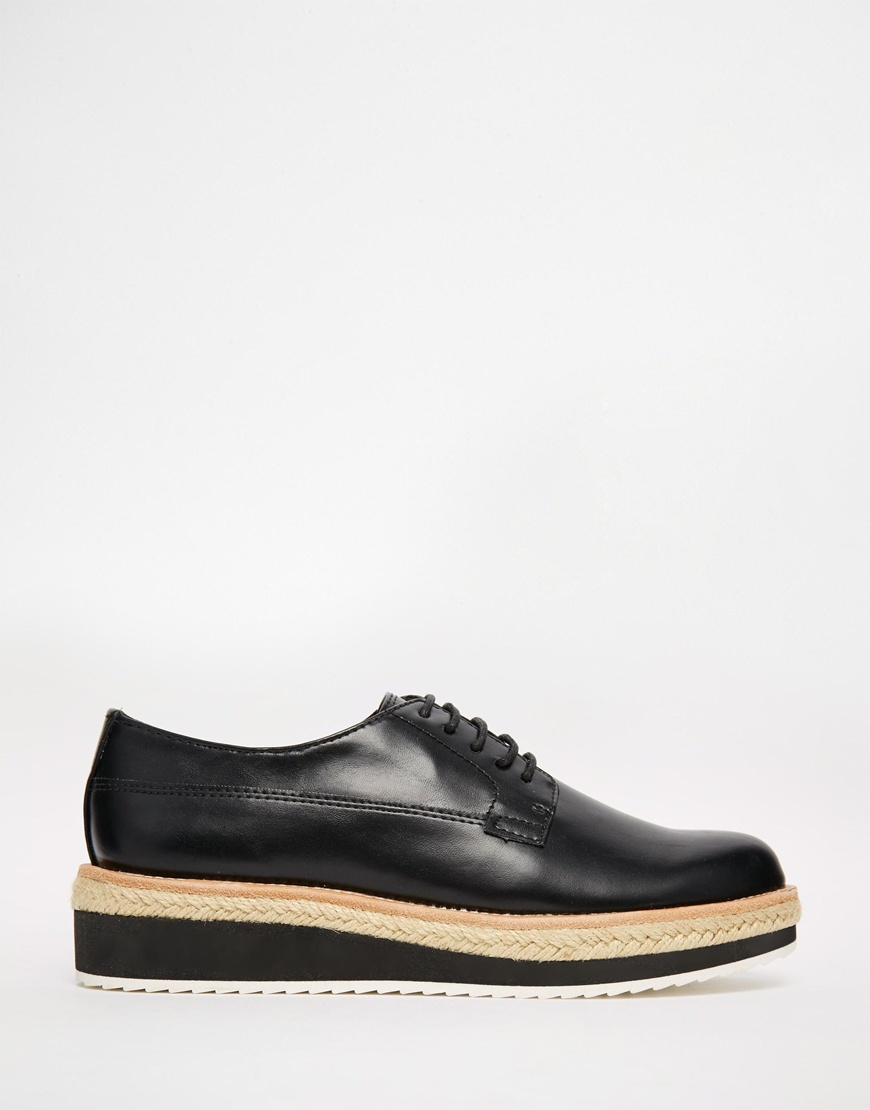 black platform brogues