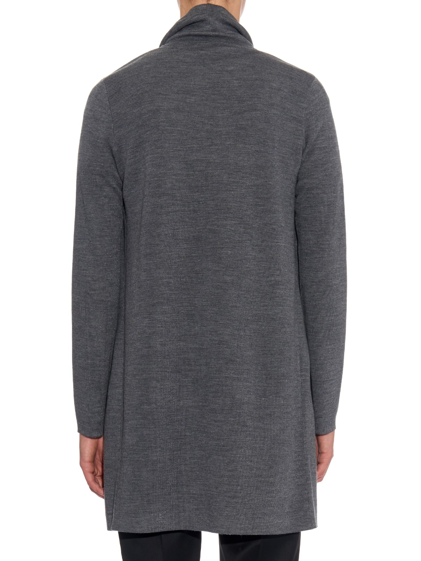 Vince Doublefaced Woolblend Cardigan in Grey (Gray) Lyst