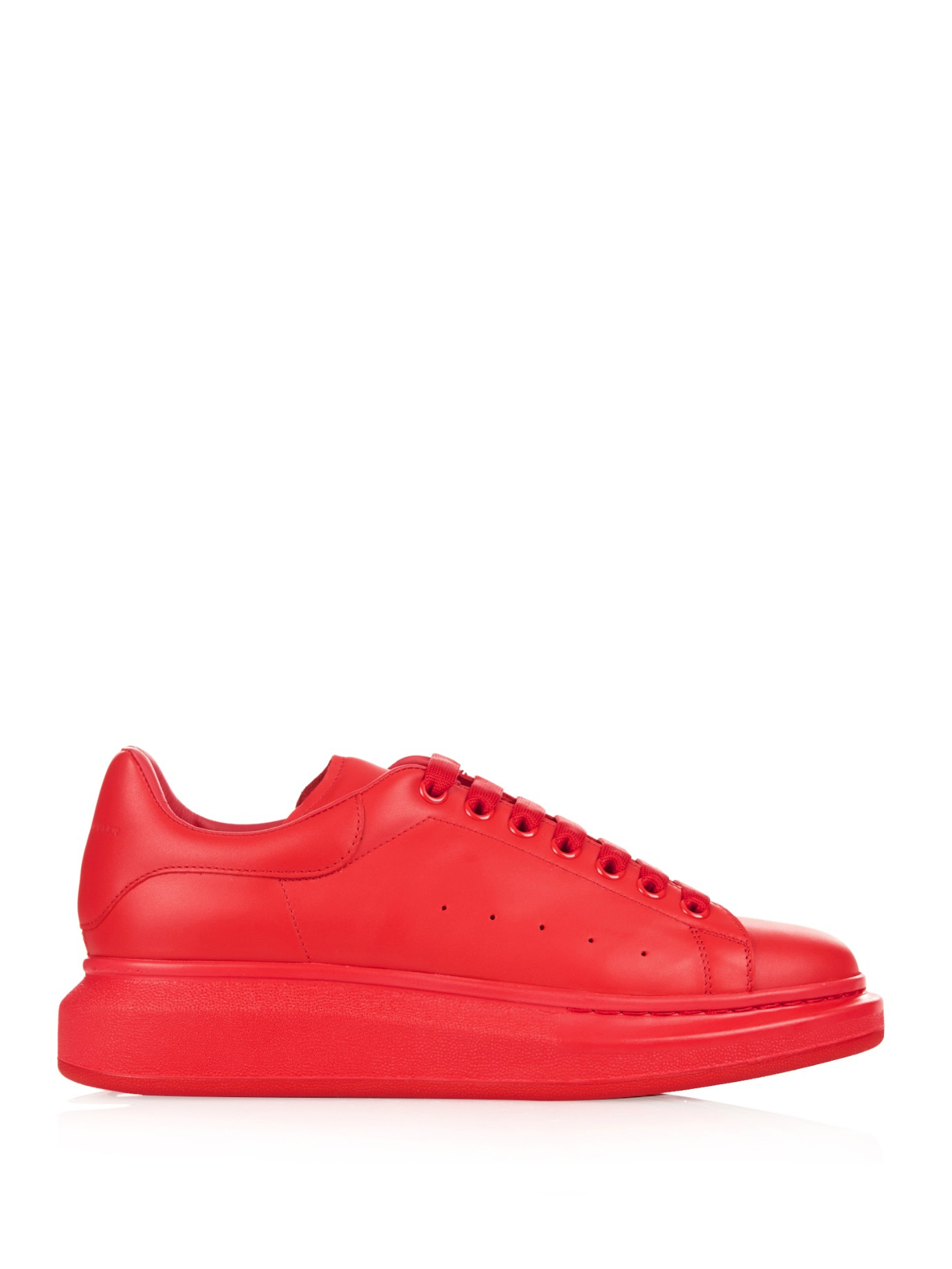 Alexander McQueen Larry Platform Leather Low-Top Sneakers in Red for Men -  Lyst