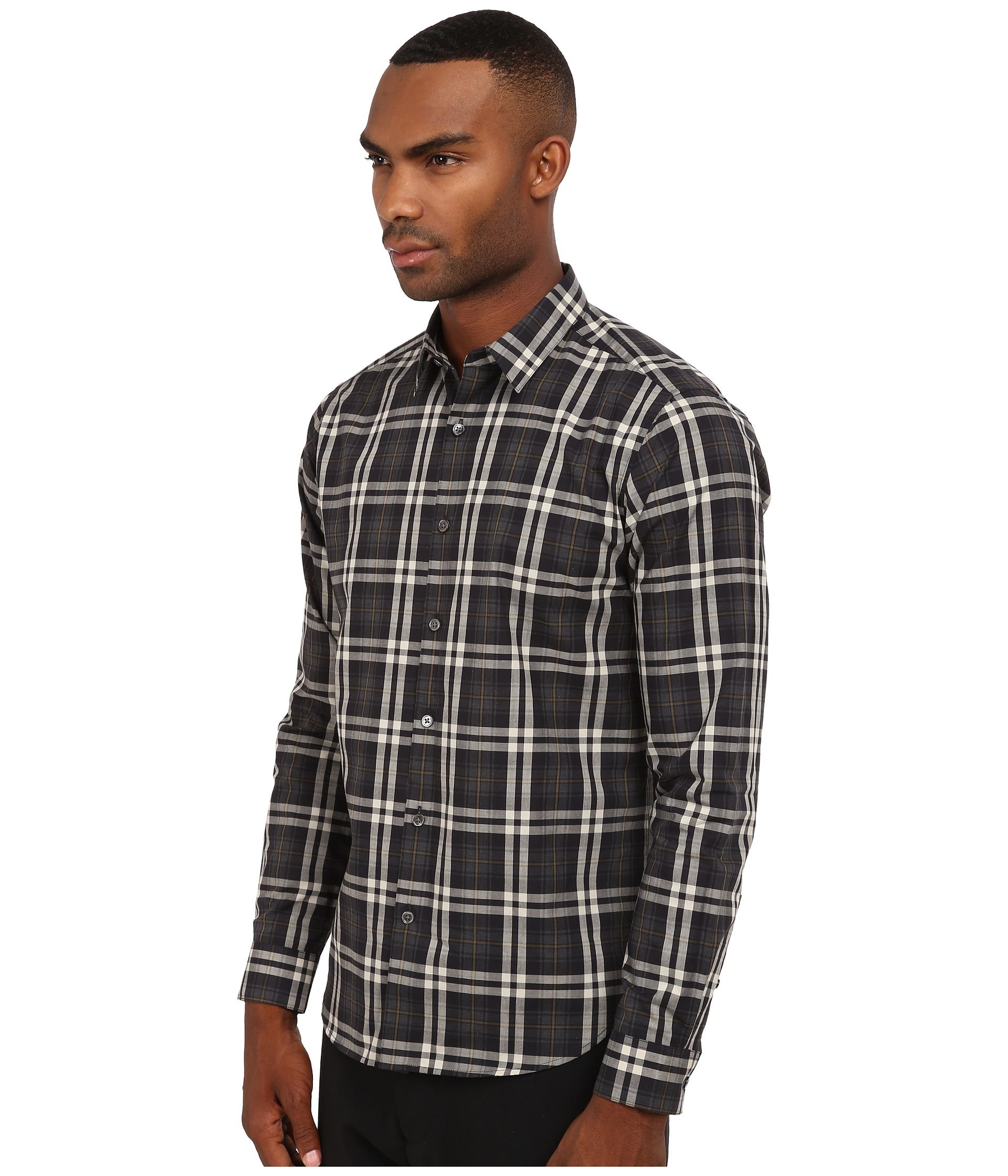 Theory Zack.winterton Button Up in Gray for Men - Lyst