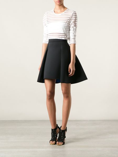 Dkny Soft Structured Skirt in Black | Lyst