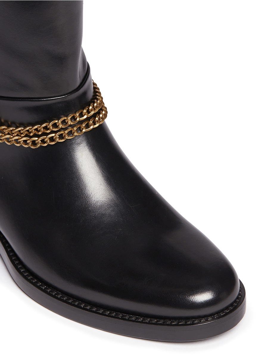 lanvin chain boots