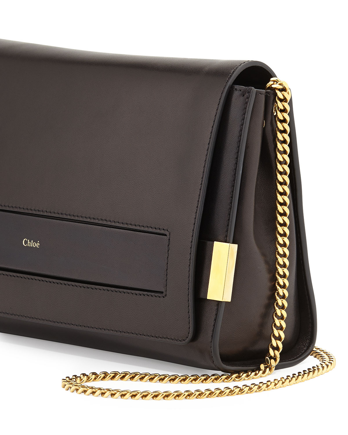 Lyst Chloé Elle Large Clutch Bag With Chain Strap In Black Gallery