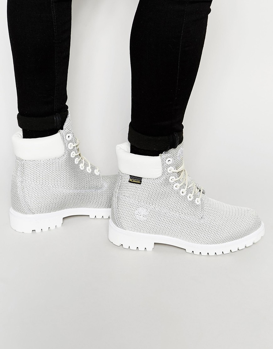 white and grey timberlands