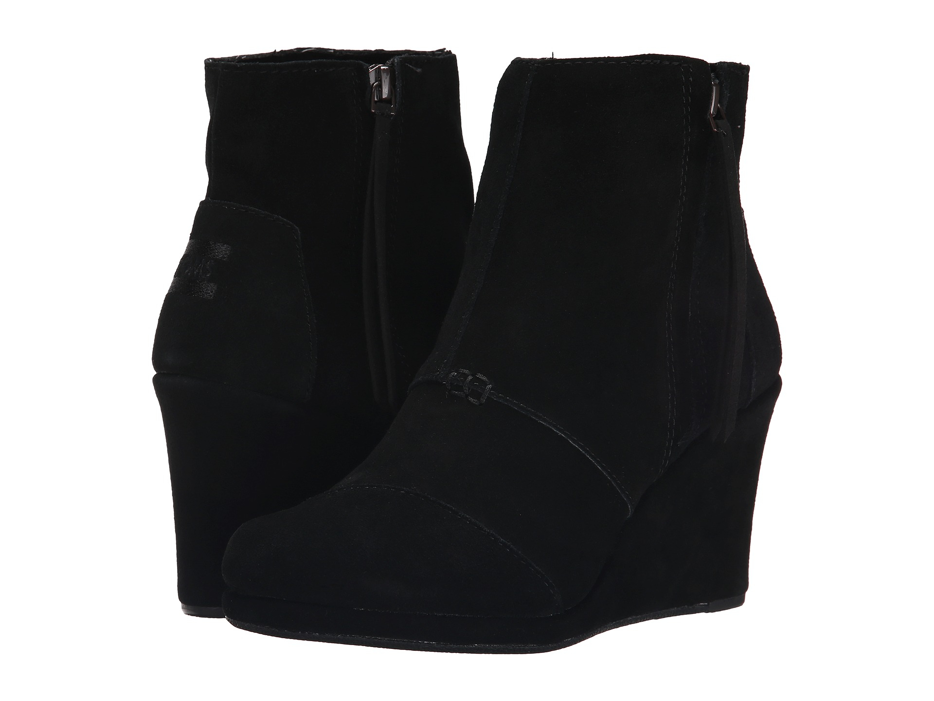 Toms Black Desert Wedge High Shoes Toms Black Desert Wedge High Shoes