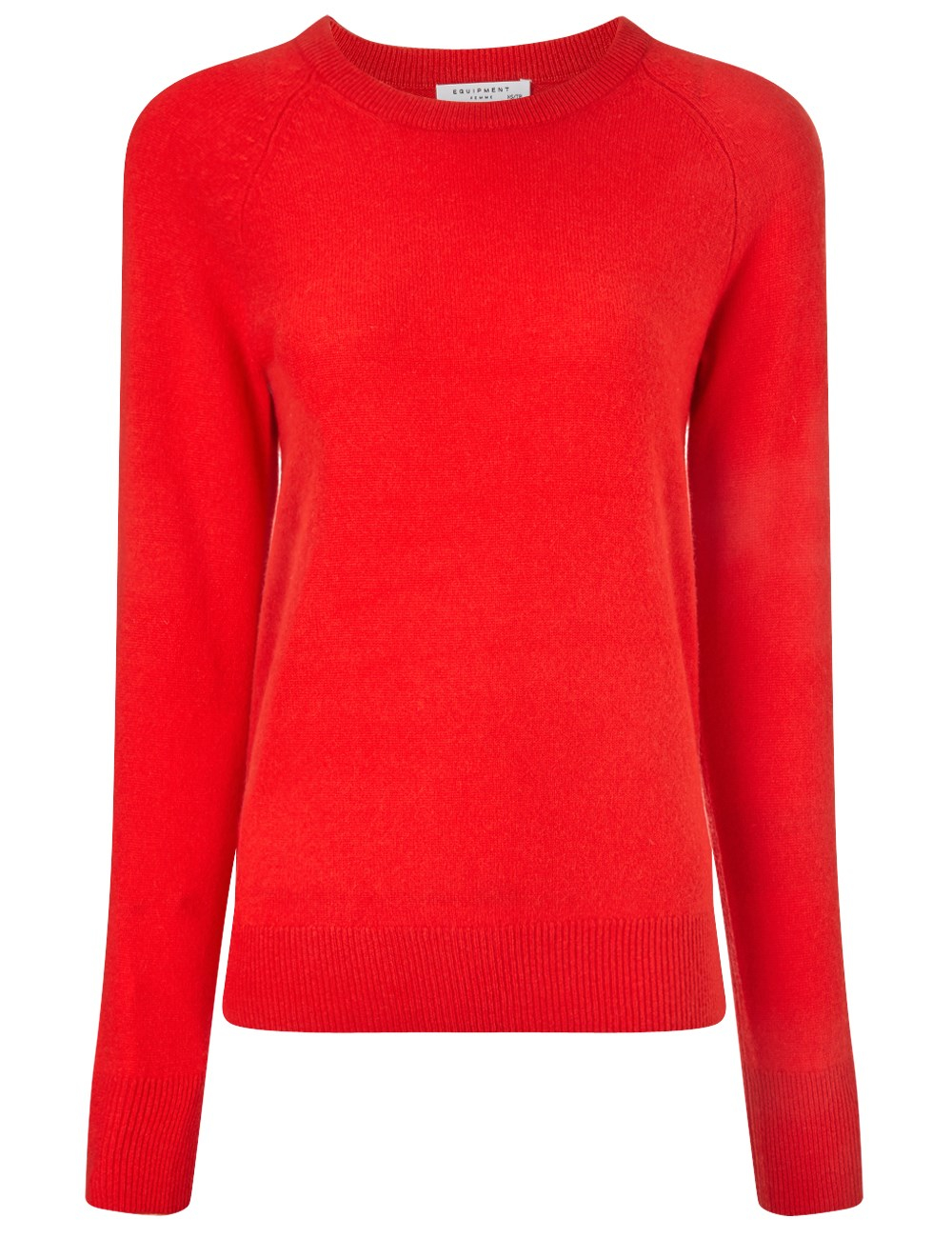 Equipment Red Crew Neck Cashmere Jumper in Red | Lyst