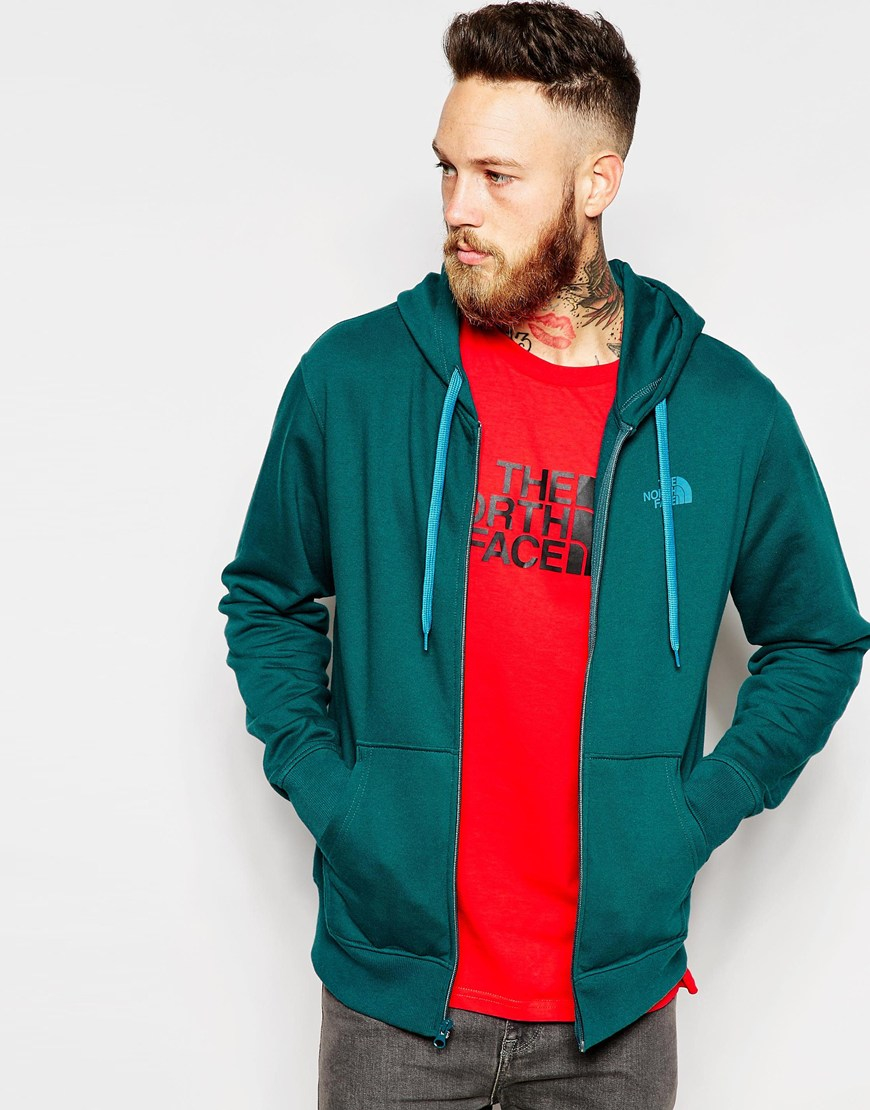 north face jumper green
