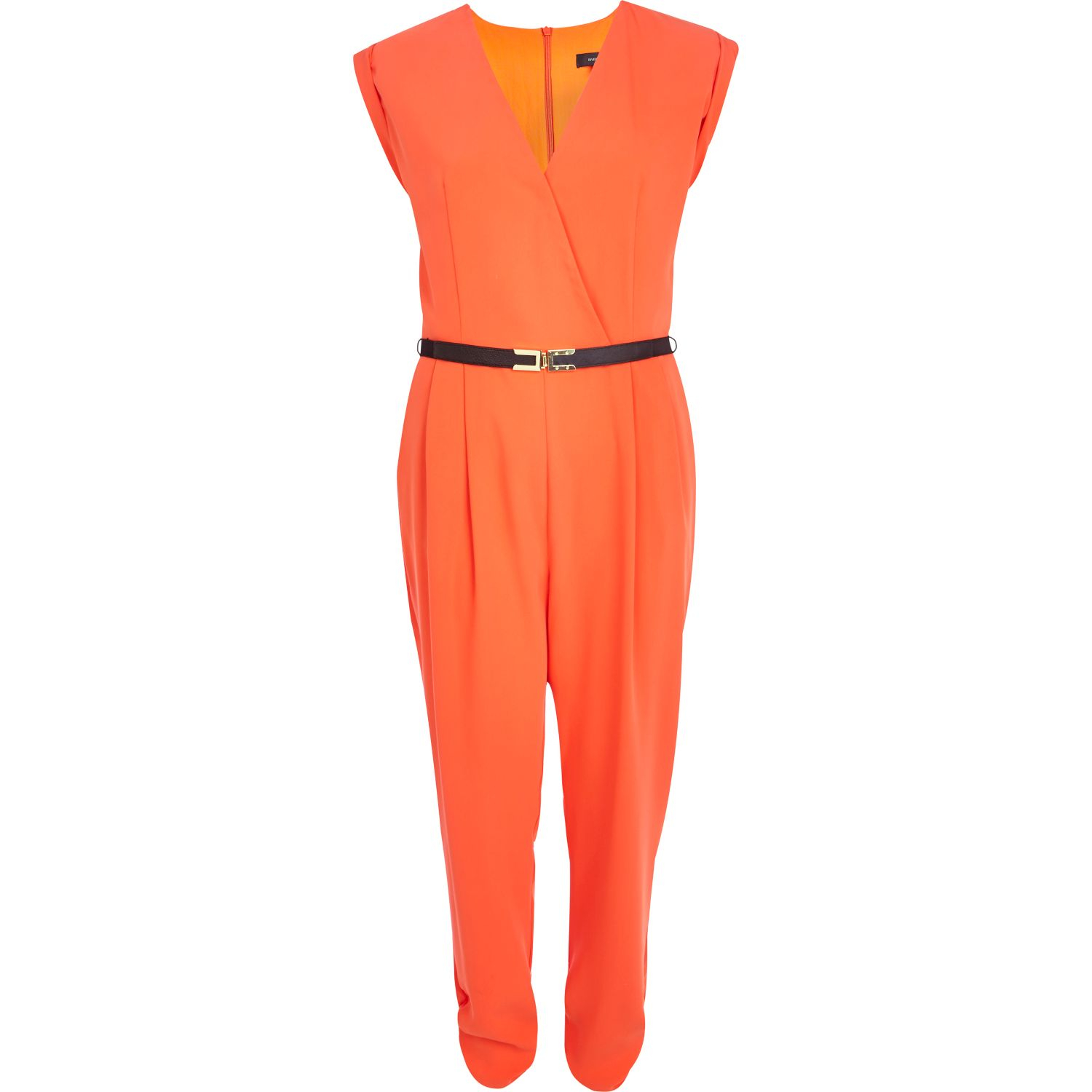river island orange jumpsuit