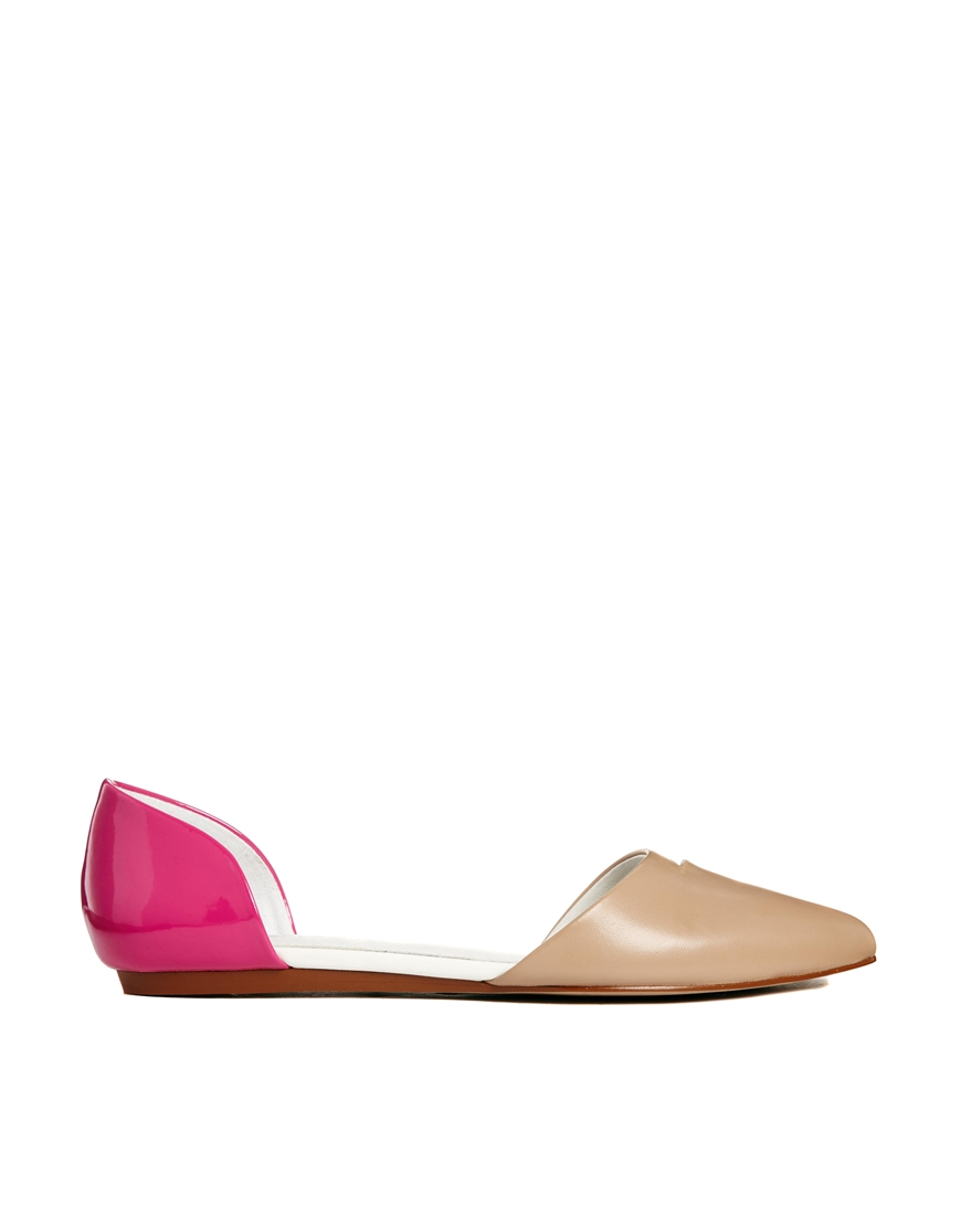 Aldo Migliori Two Part Flat Shoes in Pink Lyst