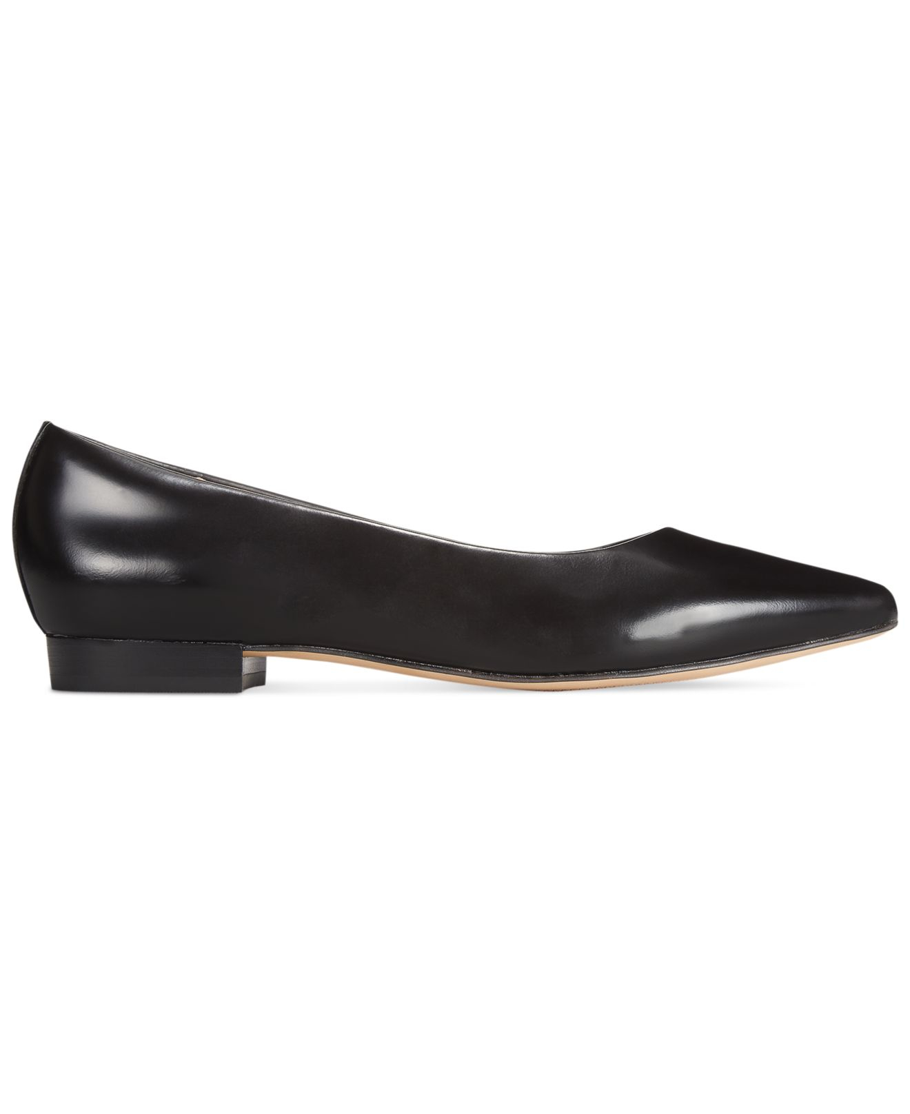 Clarks Artisan Women's Corabeth Abby Pointed Toe Flats in Black Leather ...
