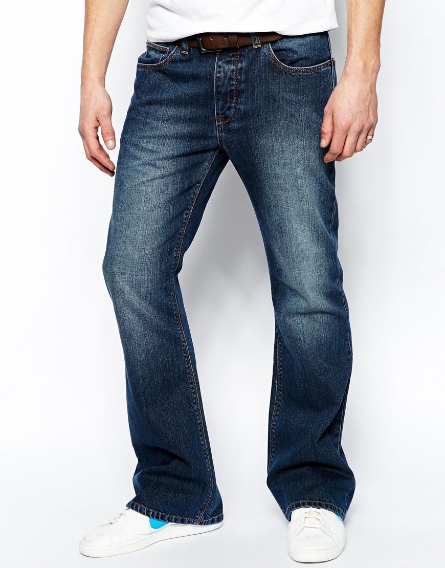 blue flare pants