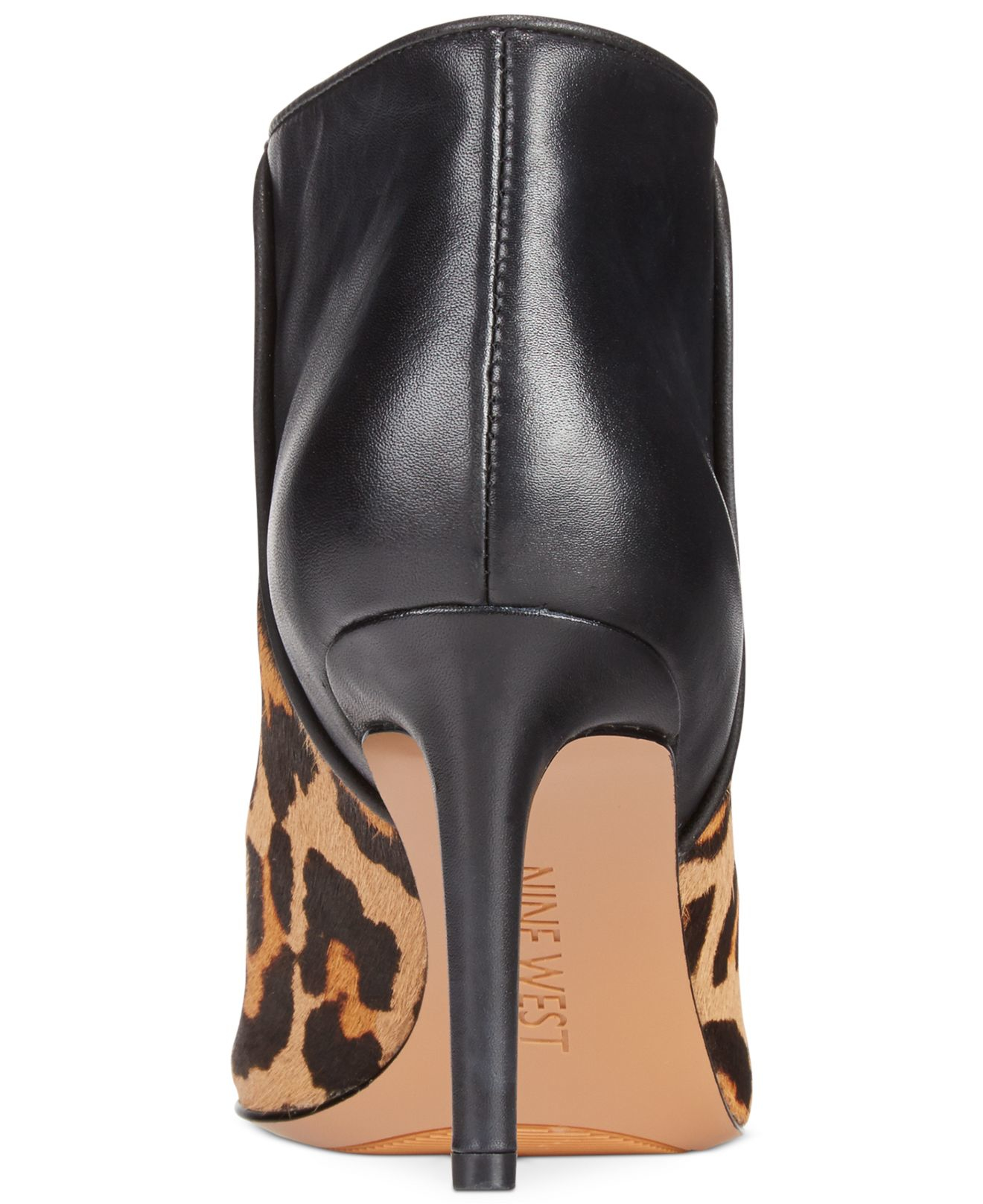 nine west leopard booties