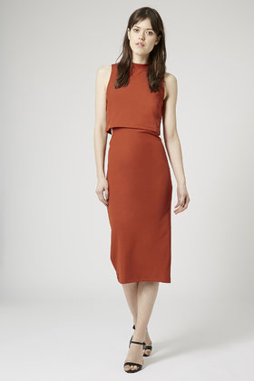 cut out midi bodycon dress