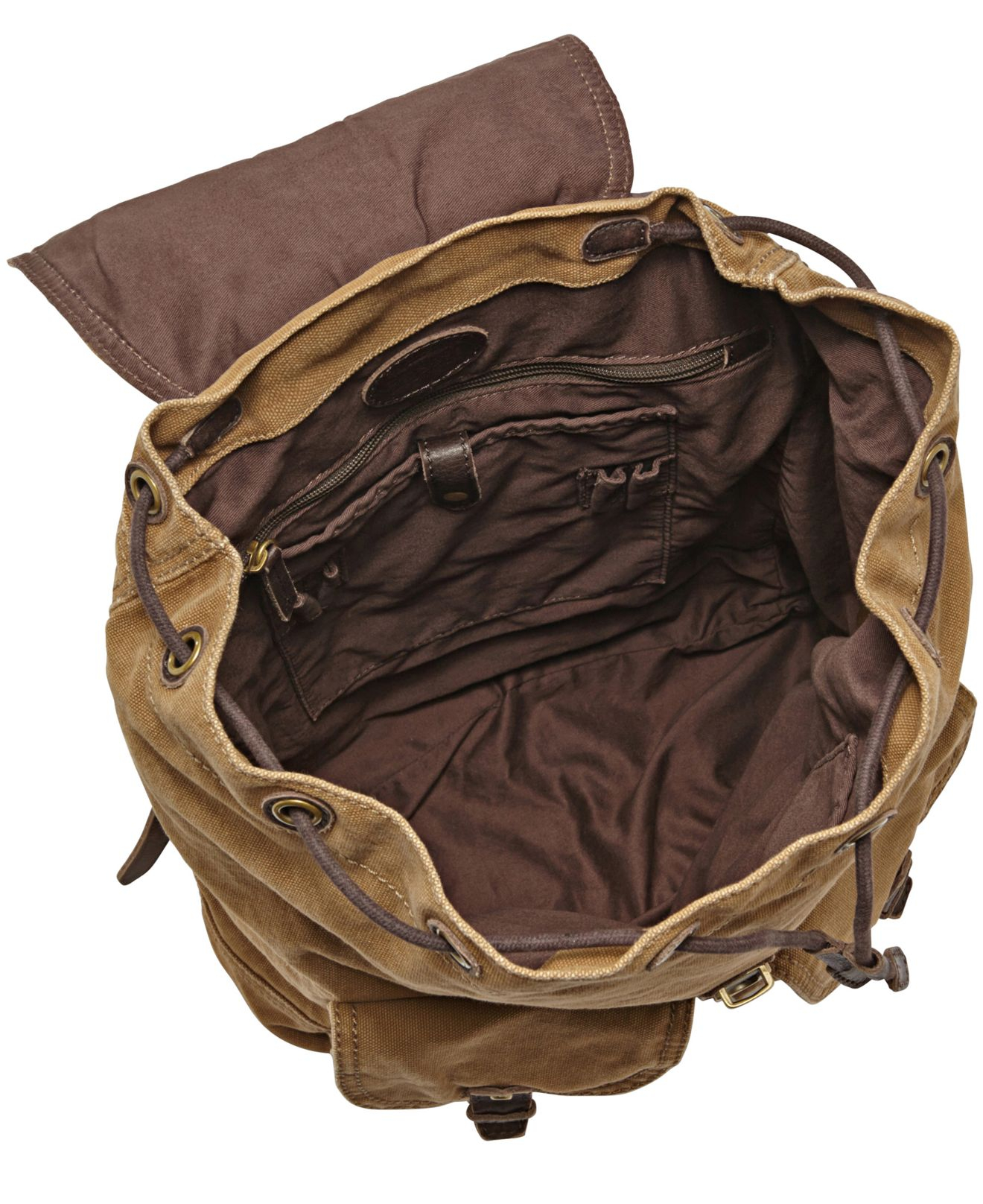 fossil canvas backpack