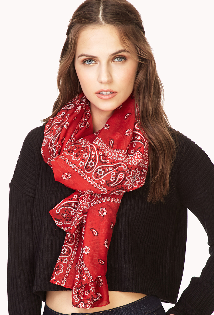 Forever 21 Forever Cool Bandana Scarf in Red/Black (Red) | Lyst
