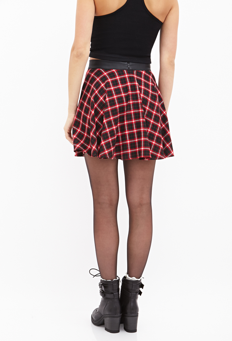 Lyst - Forever 21 Plaid Skater Skirt You've Been Added To The Waitlist ...