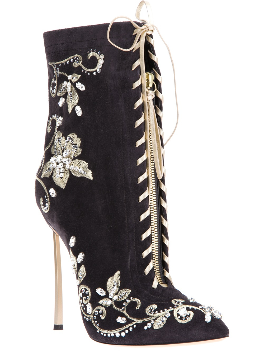 grey stiletto booties