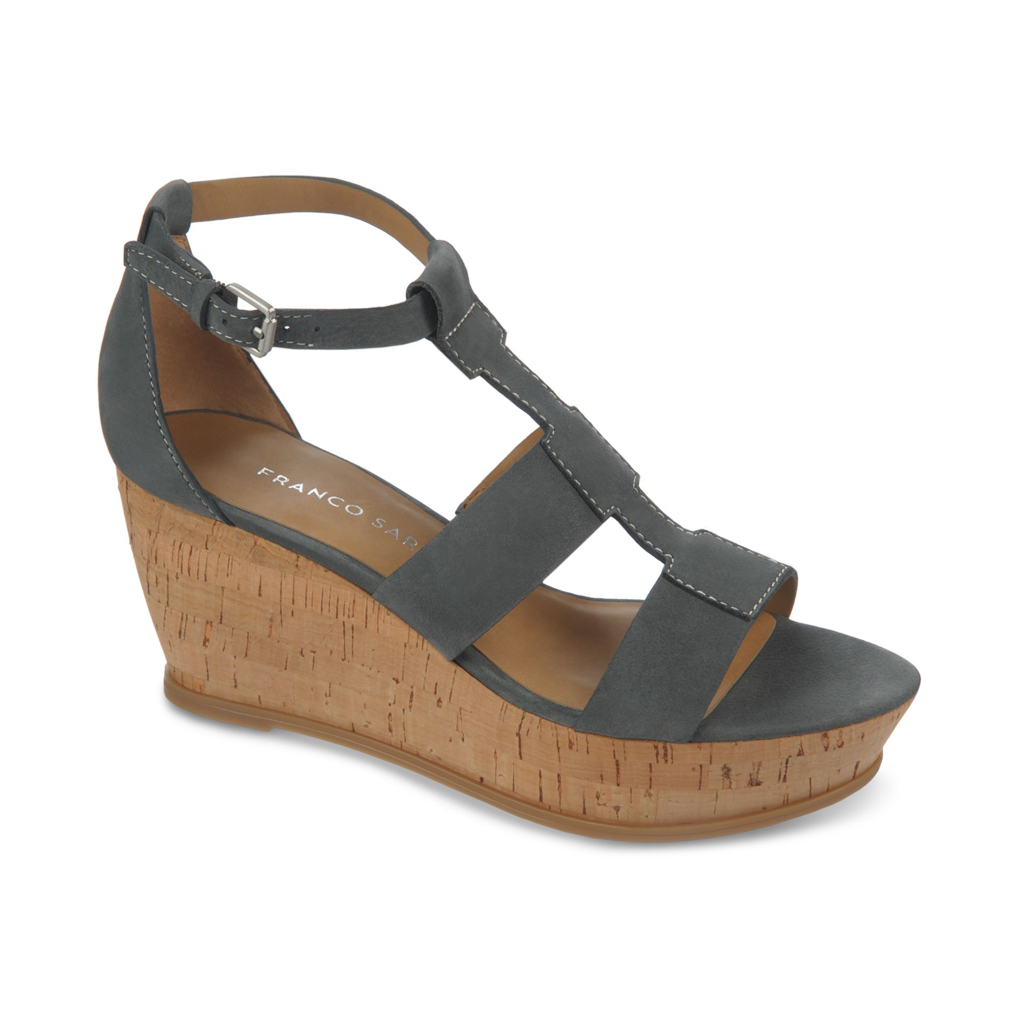 franco sarto cork wedge sandals