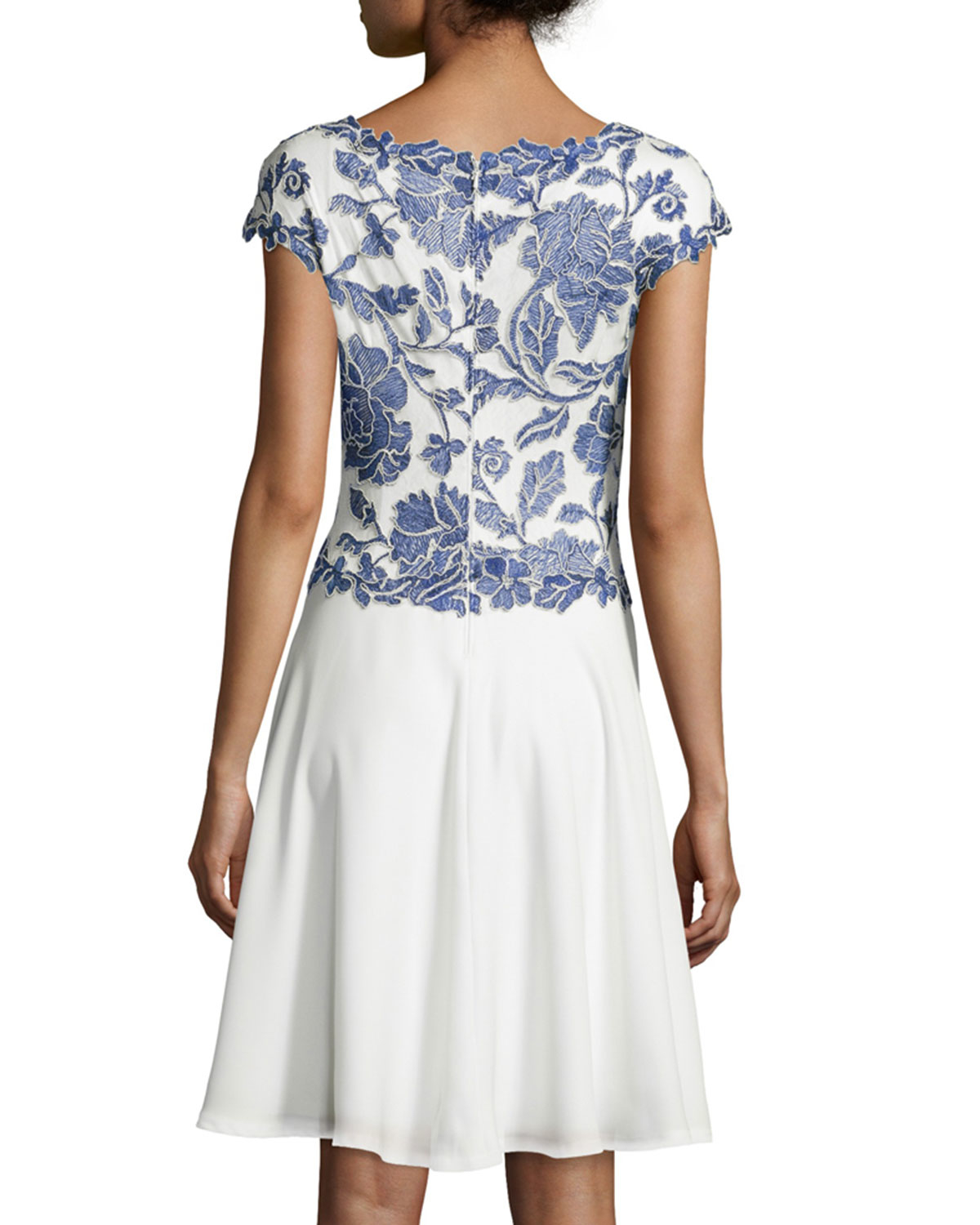 fit and flare white cocktail dress