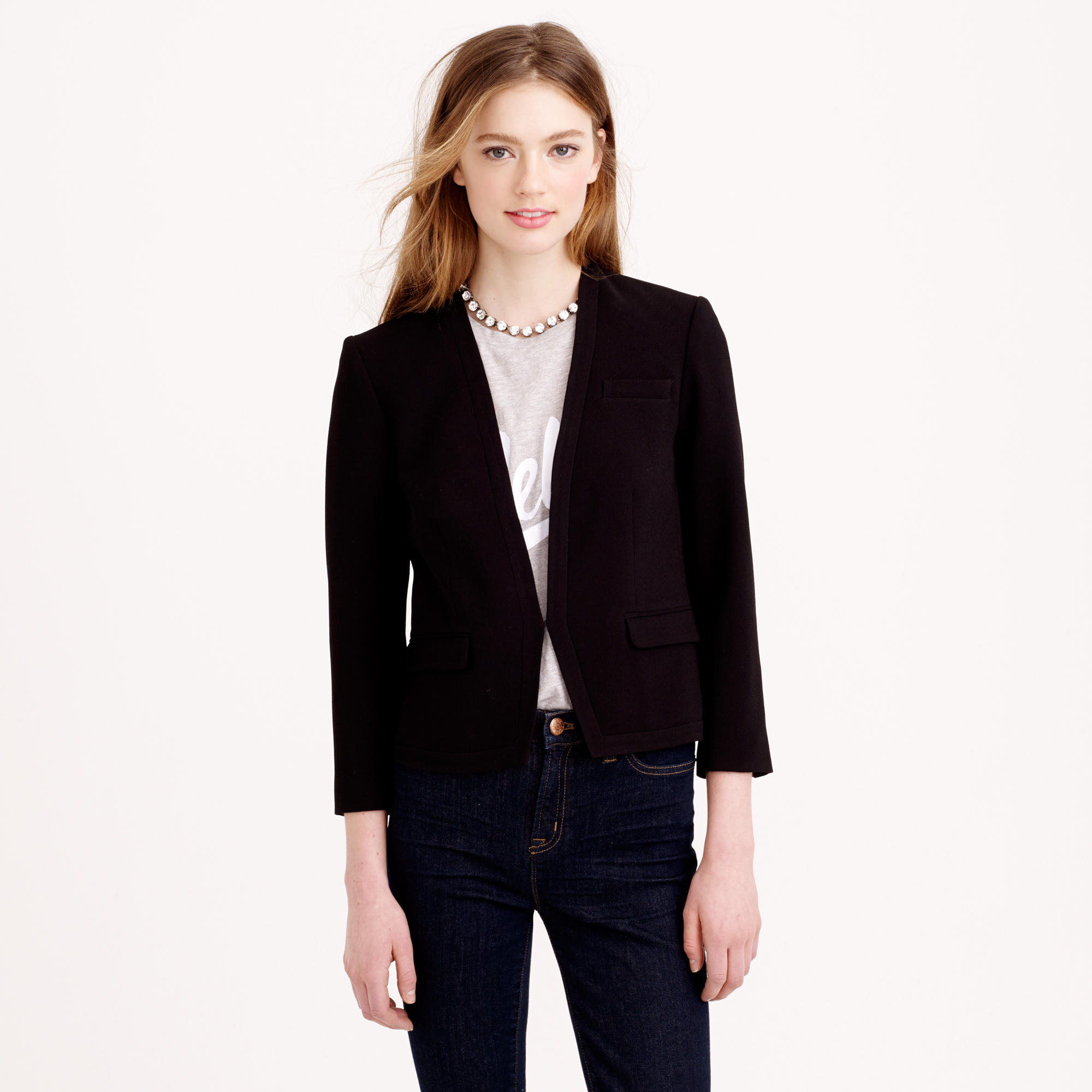 cropped tuxedo jacket
