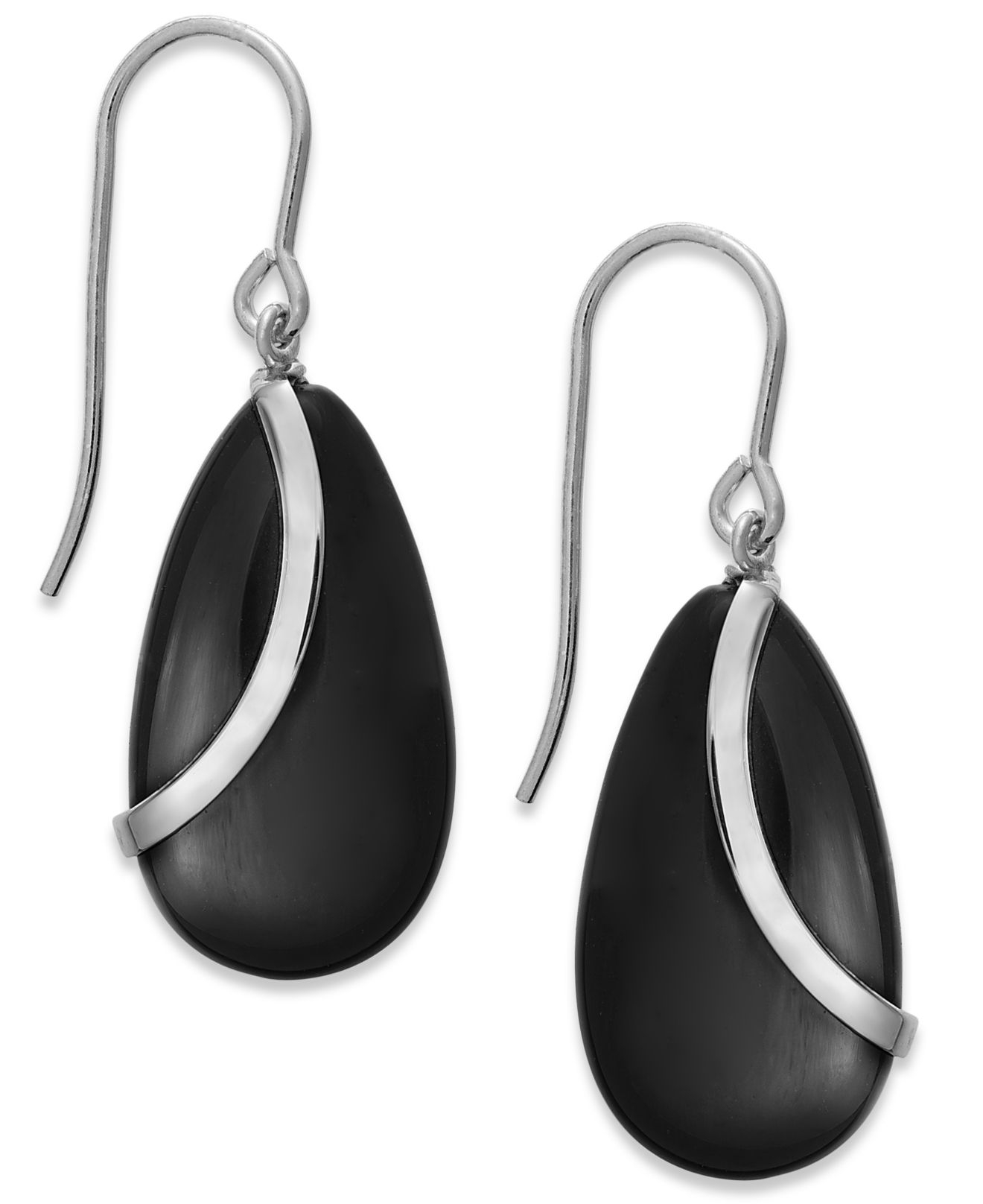 macy's black sapphire earrings