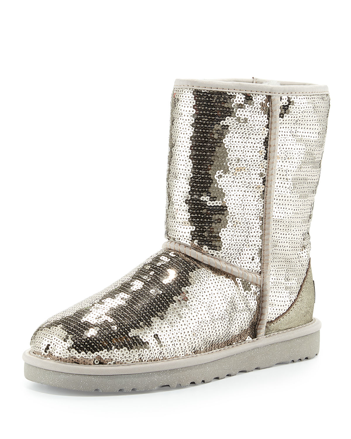 black and silver uggs