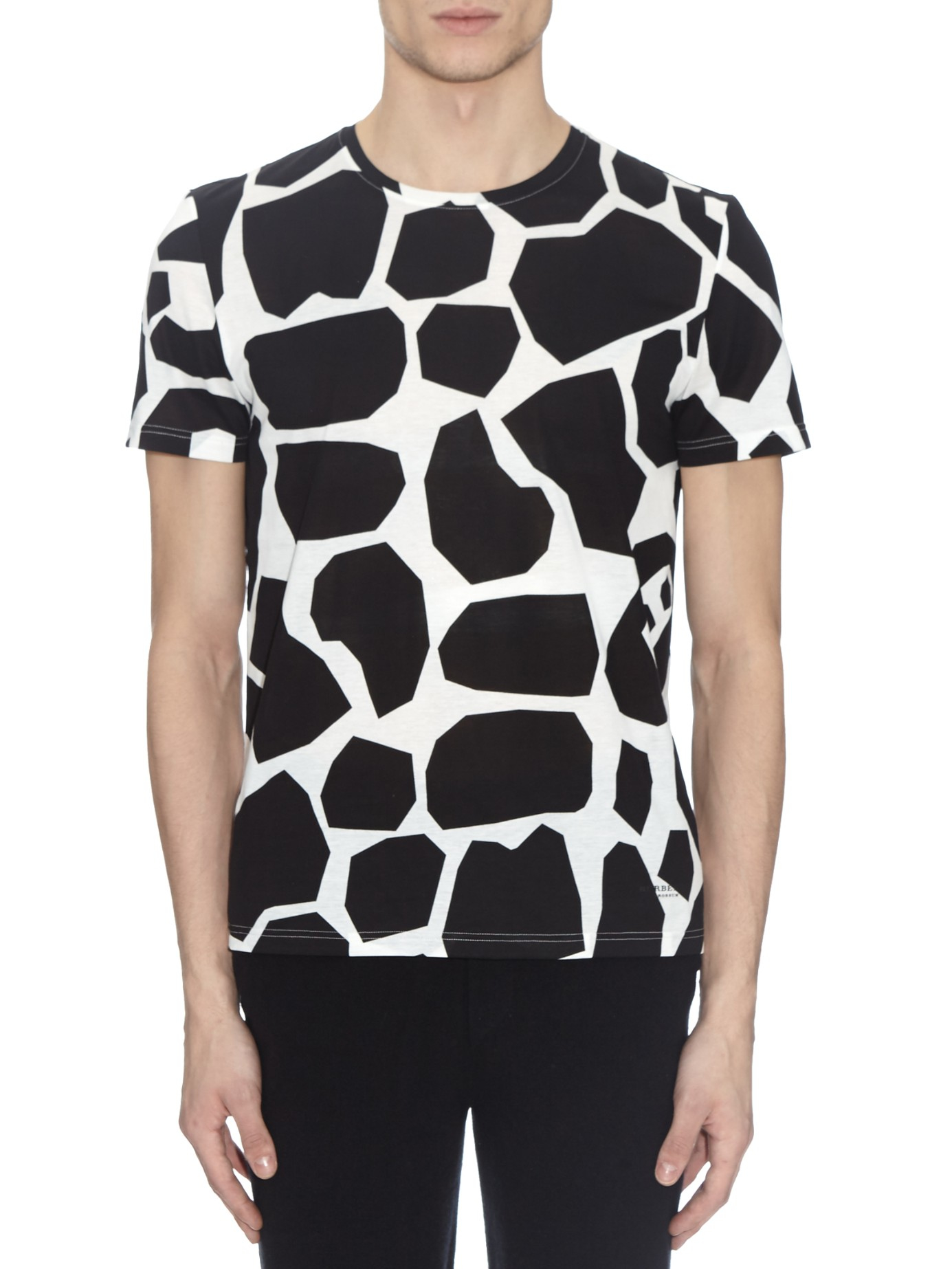 Burberry Prorsum Giraffe-print Cotton-jersey T-shirt for Men | Lyst