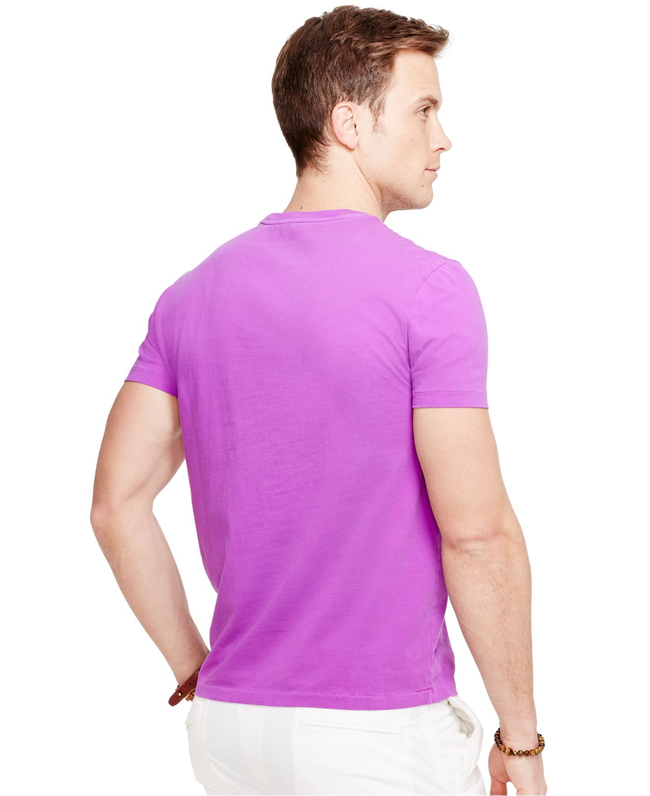 Lyst - Polo Ralph Lauren Custom-fit Neon Jersey Crewneck in Purple for Men