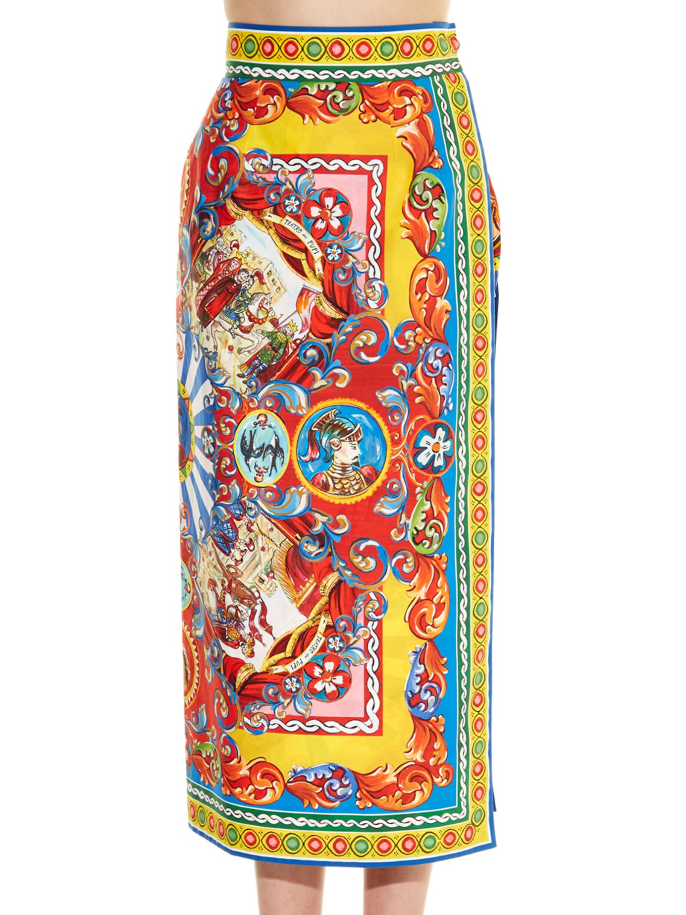 dolce and gabbana midi skirt