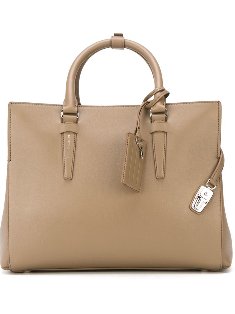Lyst - Agnona Square-shaped Tote Bag in Natural