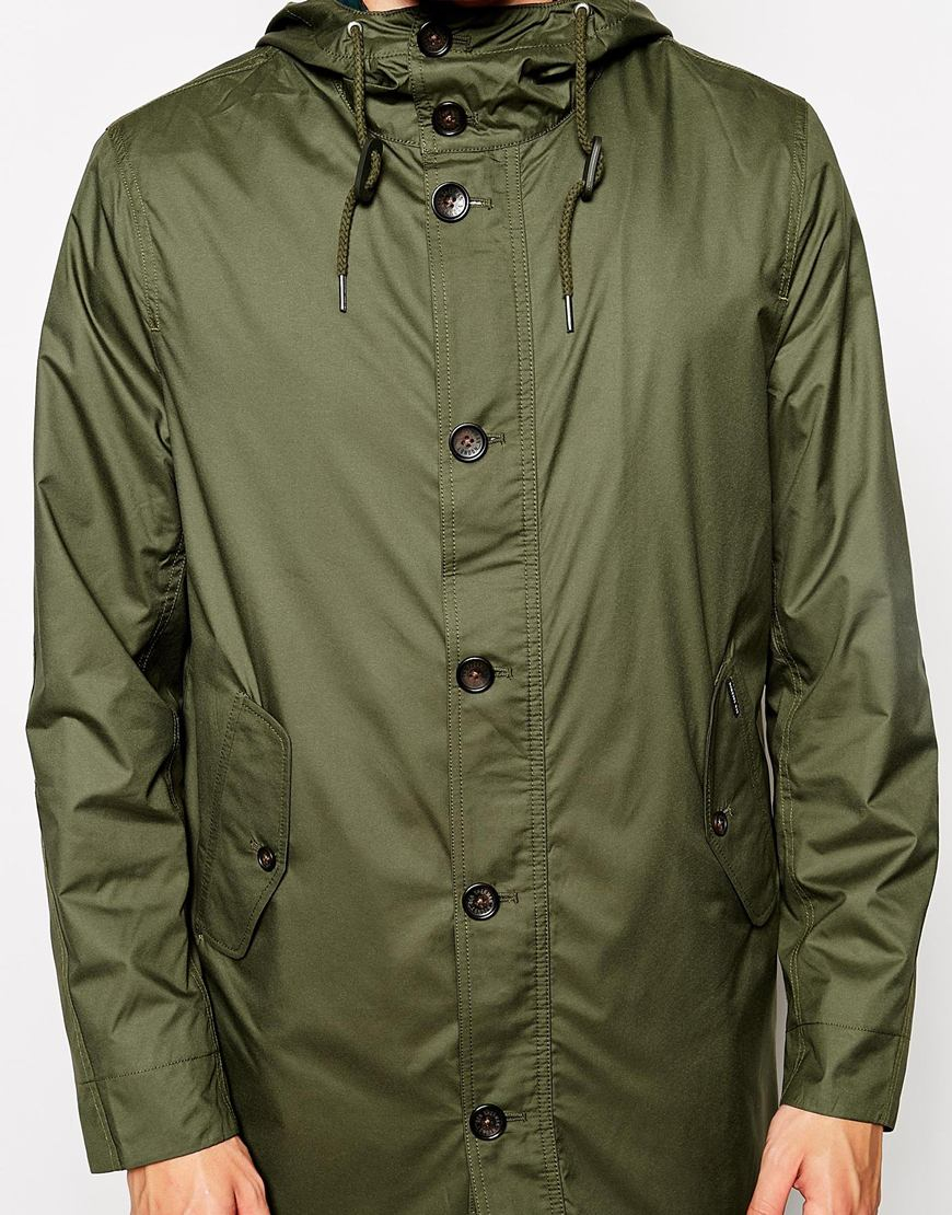 Ben Sherman Parka With Hood in Green for Men - Lyst