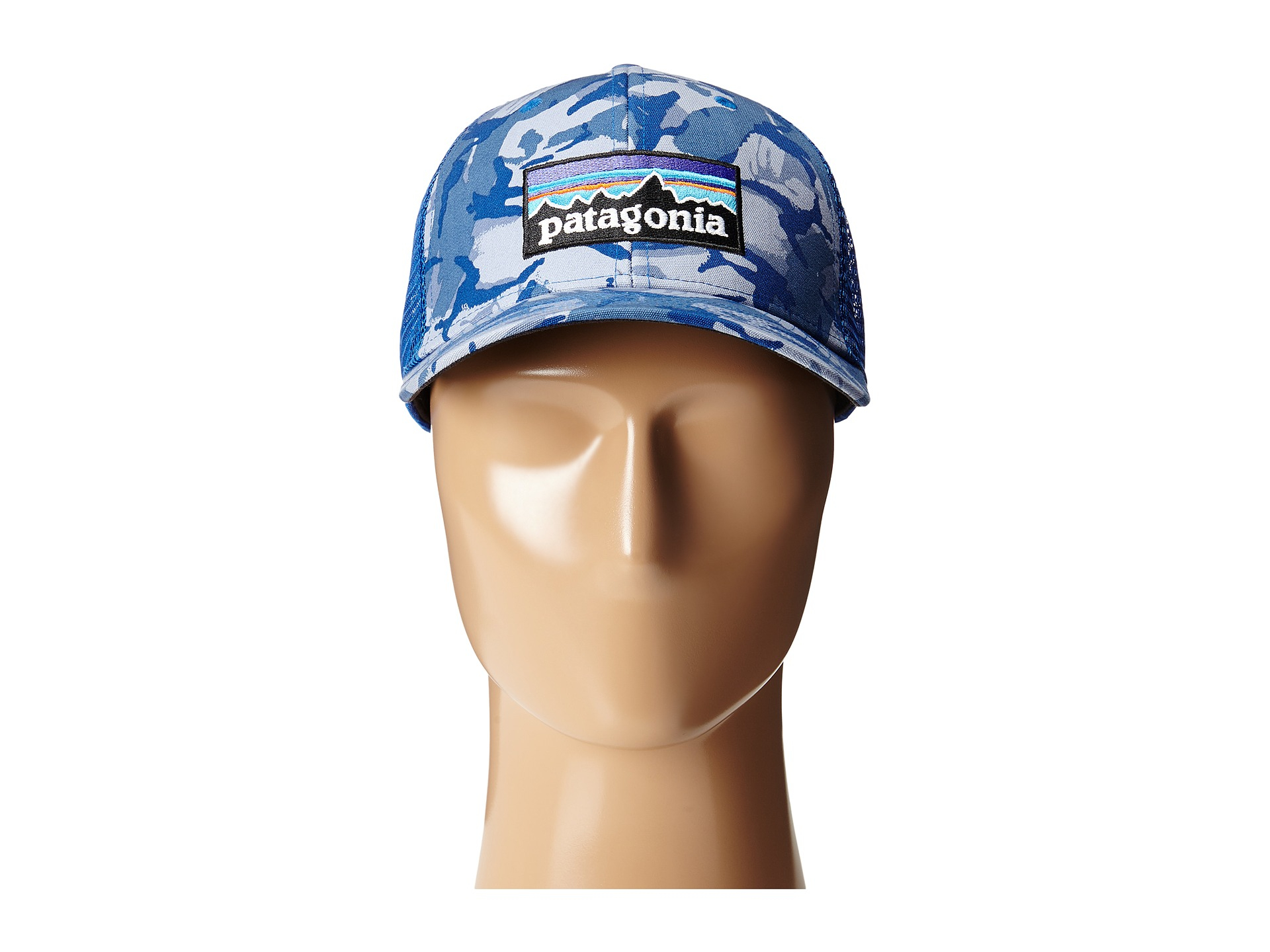 blue camo patagonia hat