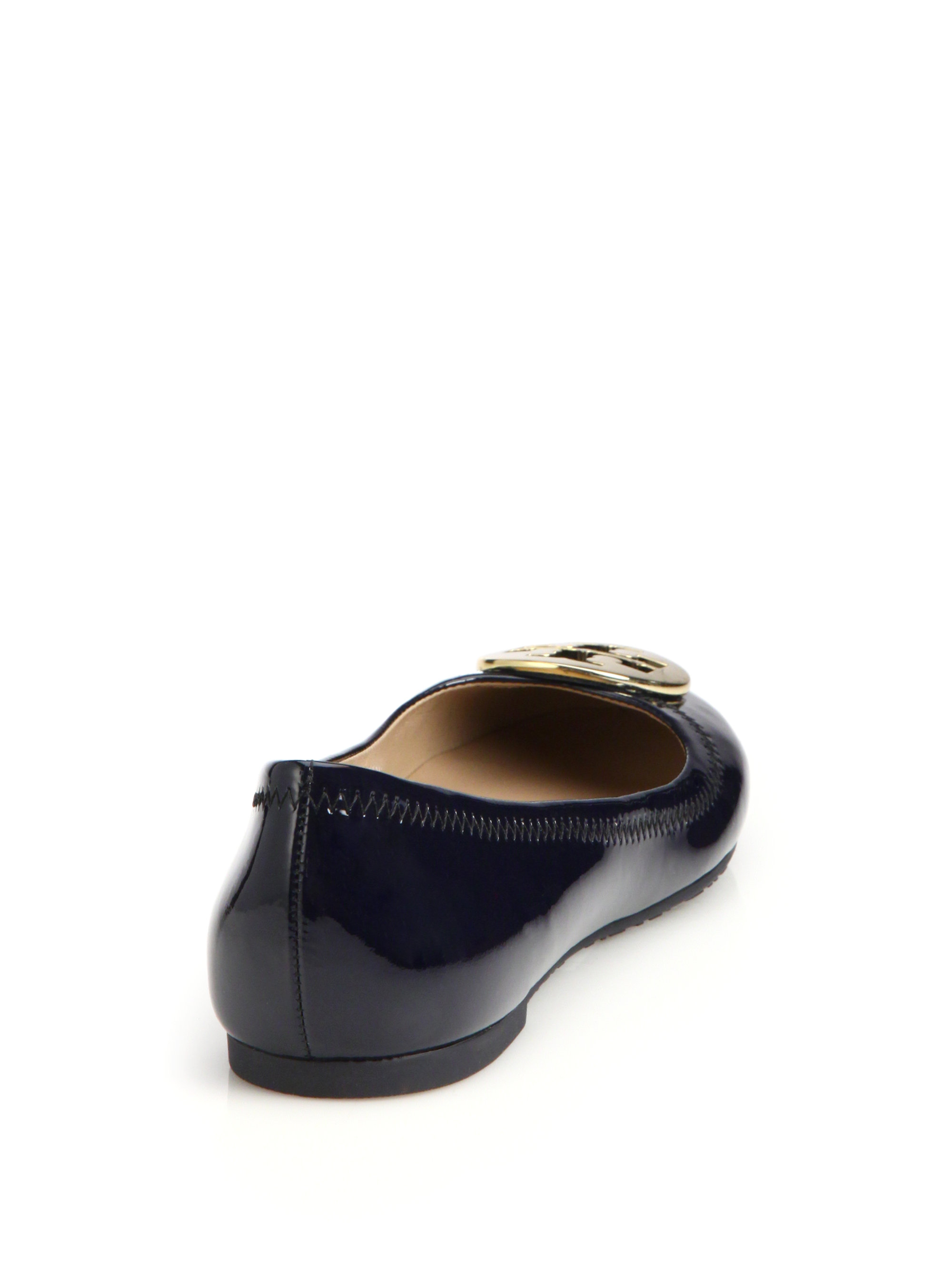 tory burch reva patent leather flats