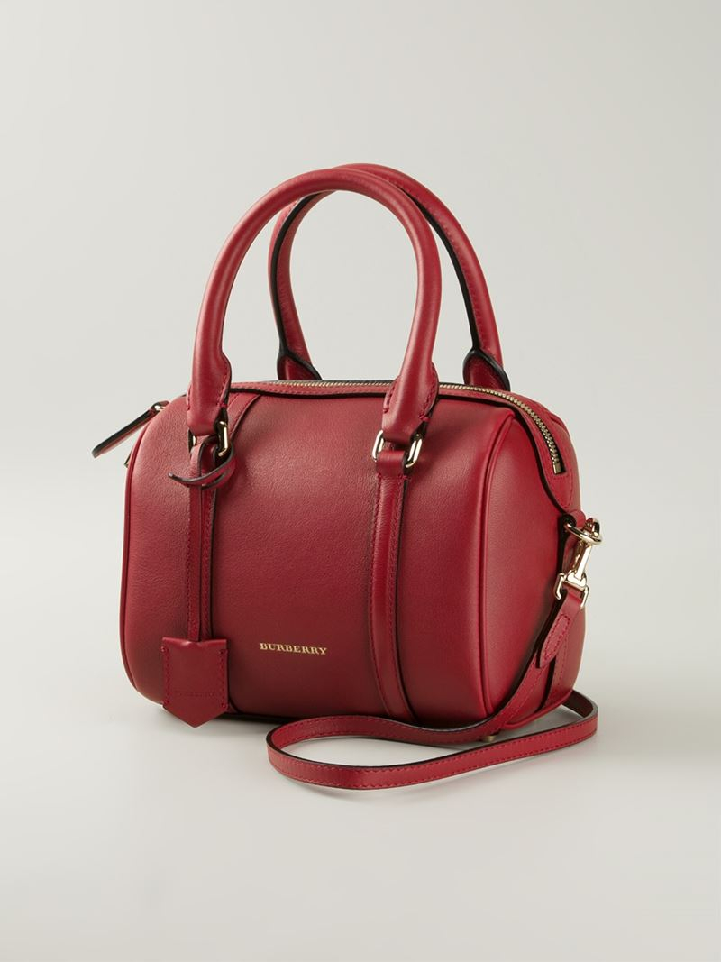Burberry Leather Small &#39;alchester&#39; Crossbody Bag in Red - Lyst